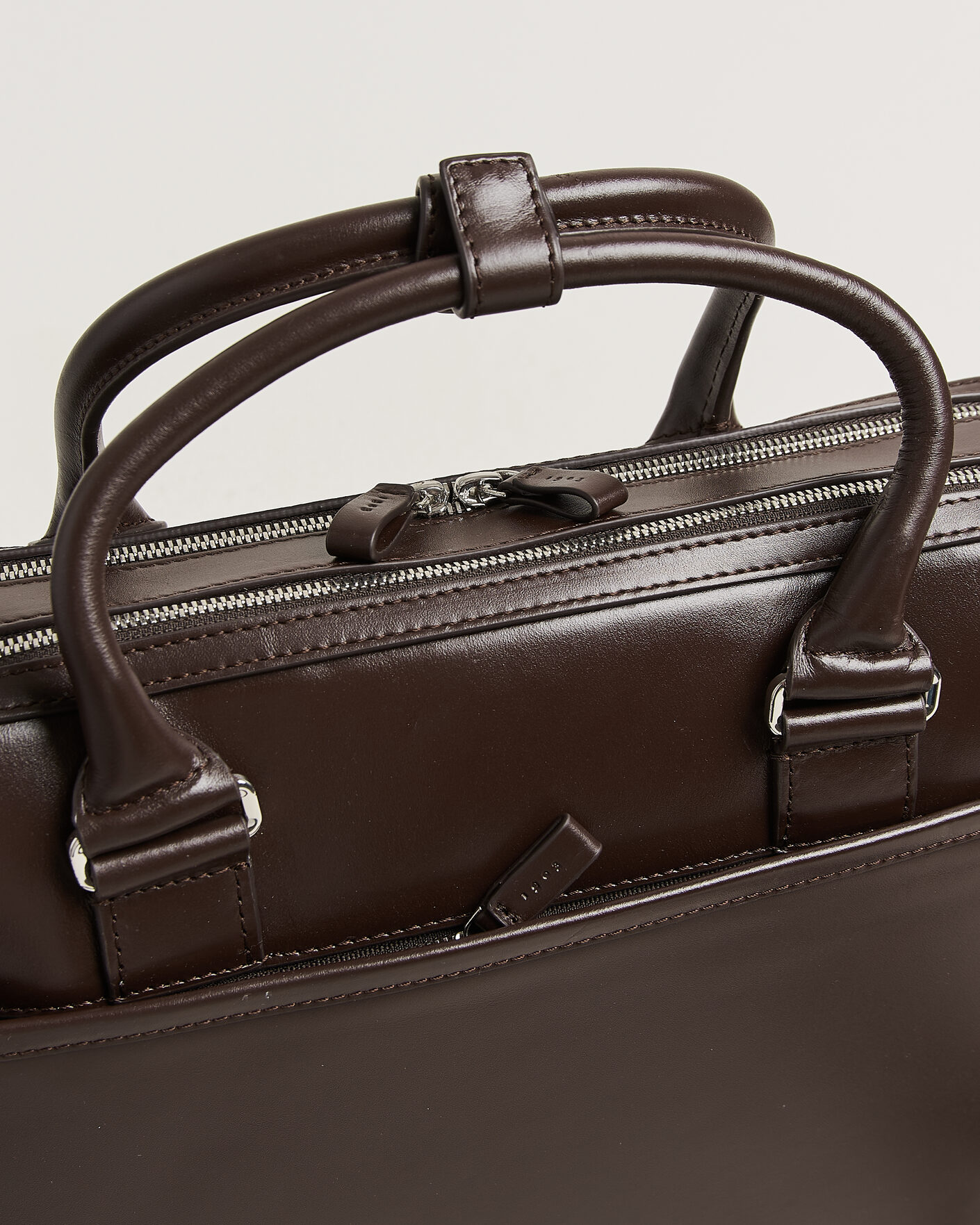 Uomini | Borse | Tiger of Sweden | Burin Smooth Leather Briefcase Dark Brown