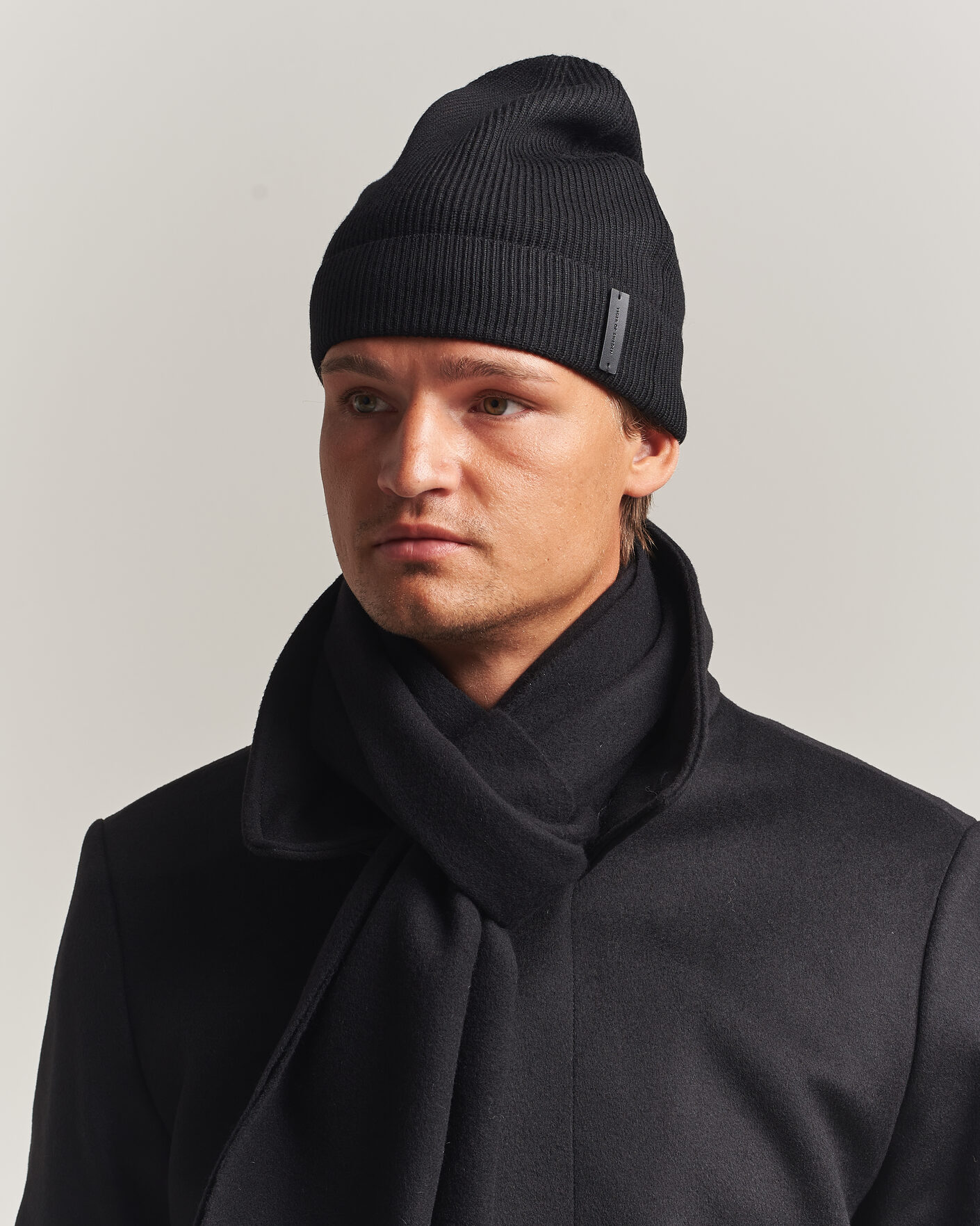 Uomini | Berretti | Tiger of Sweden | Caldu Wool Beanie Black