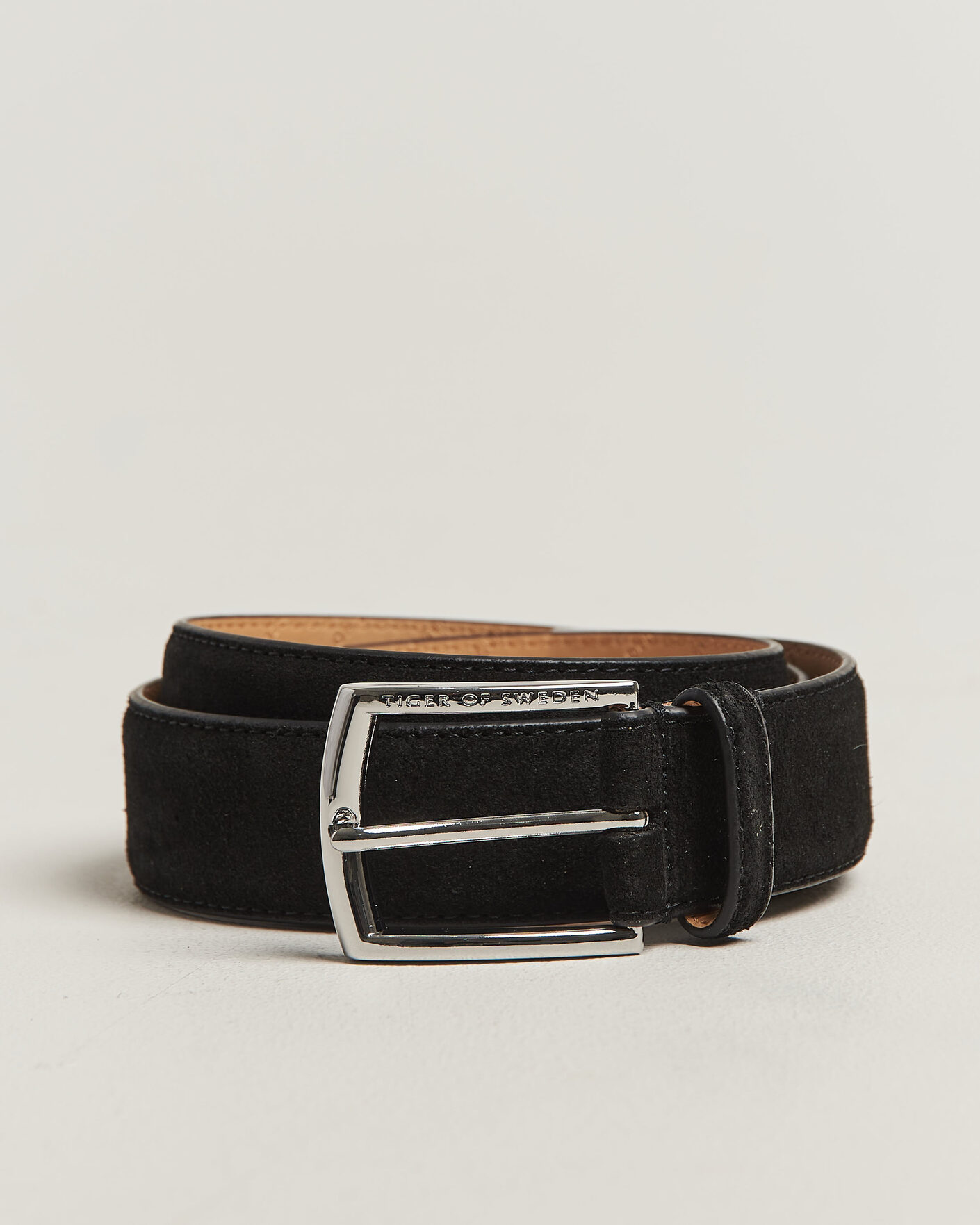 Uomini | Cinture | Tiger of Sweden | Bergstroms Suede Belt Black
