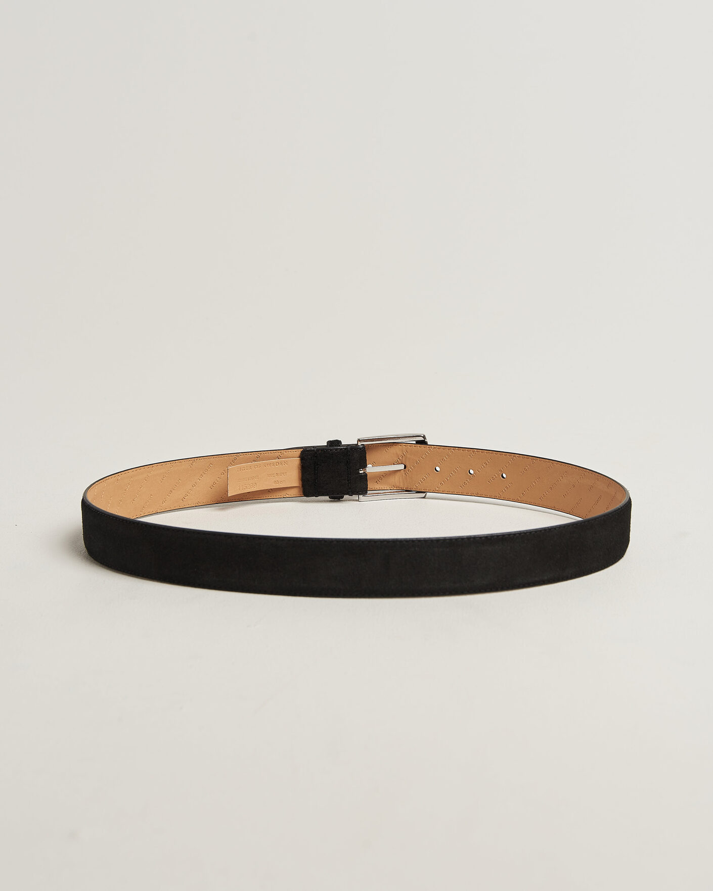 Uomini | Cinture | Tiger of Sweden | Bergstroms Suede Belt Black