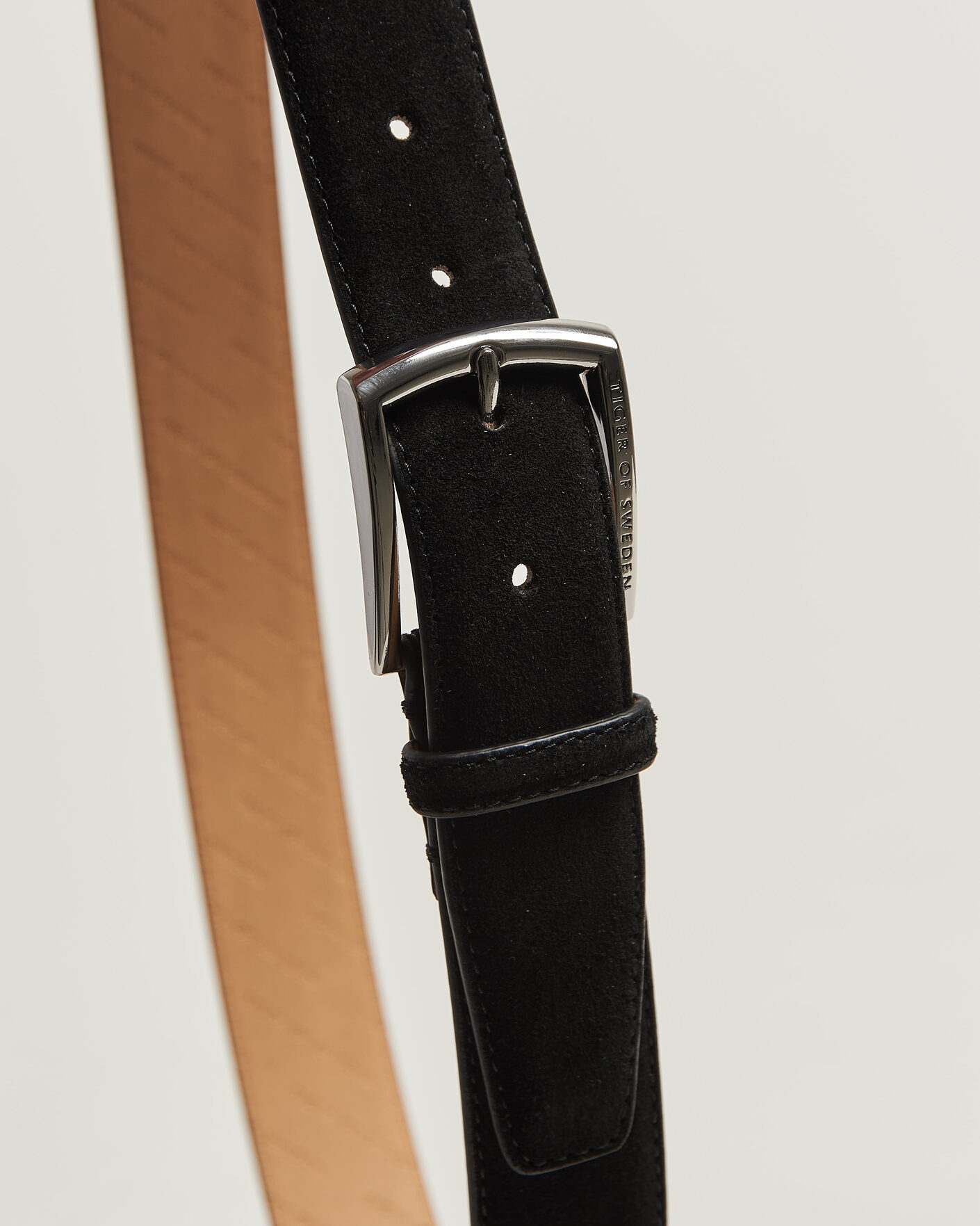 Uomini | Cinture | Tiger of Sweden | Bergstroms Suede Belt Black