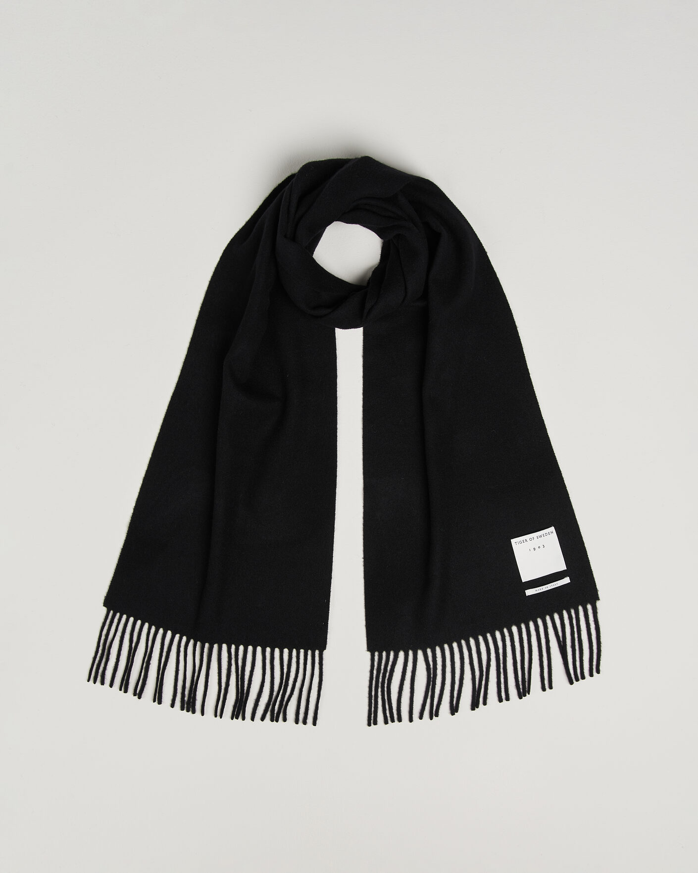 Uomini | Sciarpe | Tiger of Sweden | Sylan Wool Scarf Black