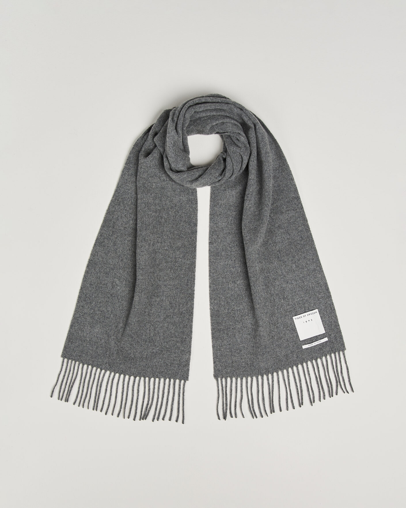 Uomini | Sciarpe | Tiger of Sweden | Sylan Wool Scarf Charcoal