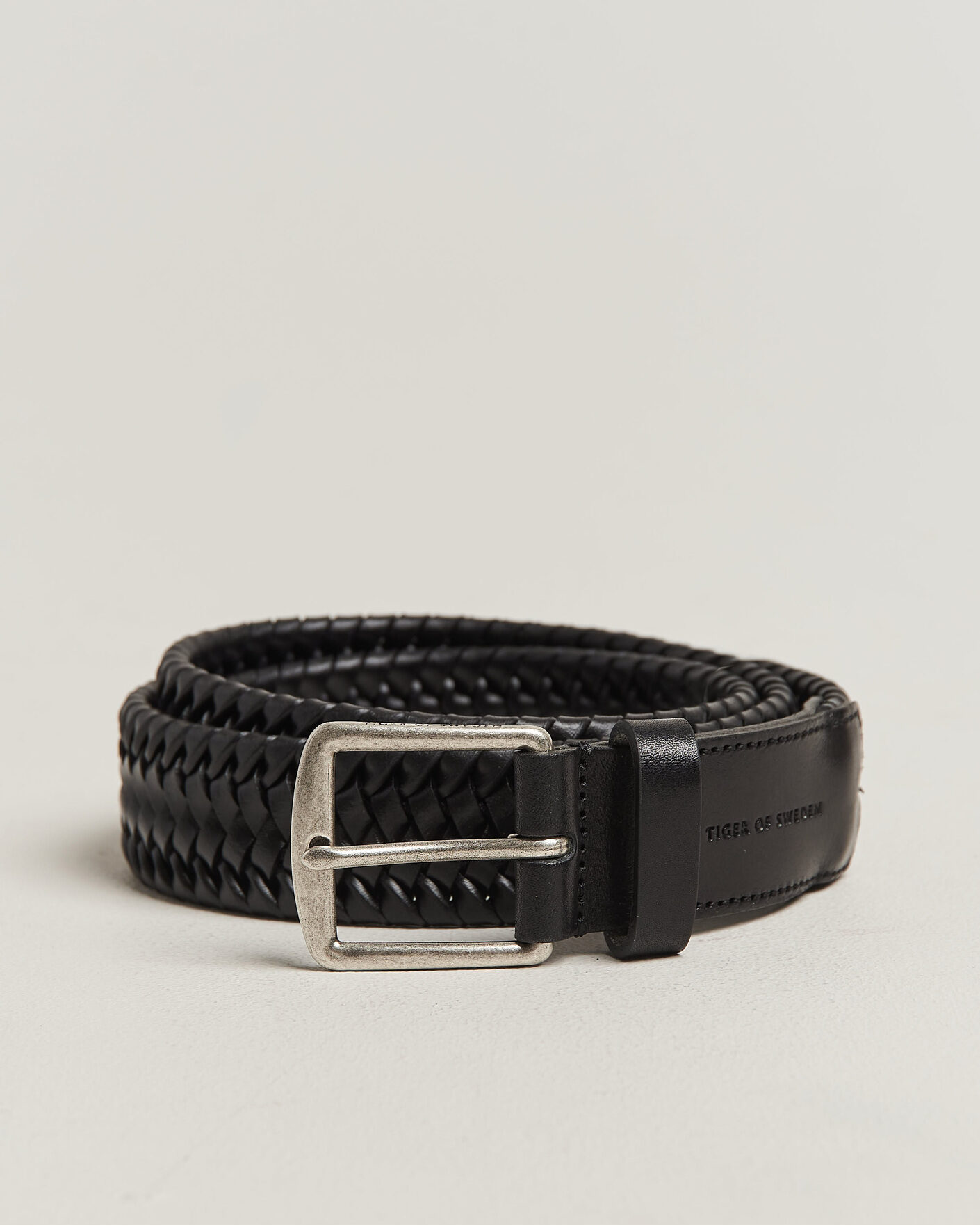 Uomini | Cinture | Tiger of Sweden | Braidant Braided Belt Black