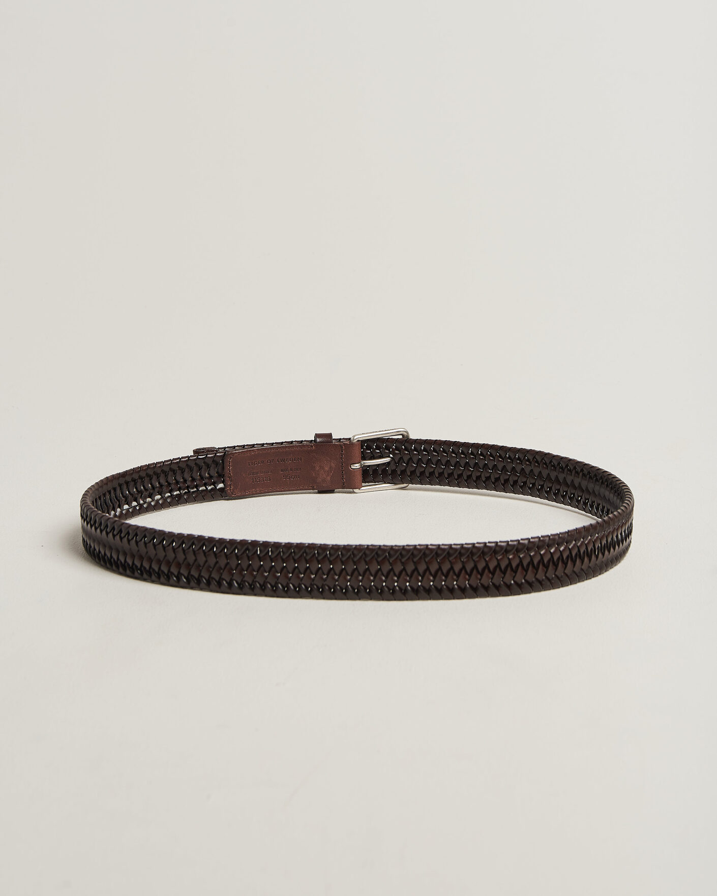 Uomini | Cinture | Tiger of Sweden | Braidant Braided Belt Dark Brown
