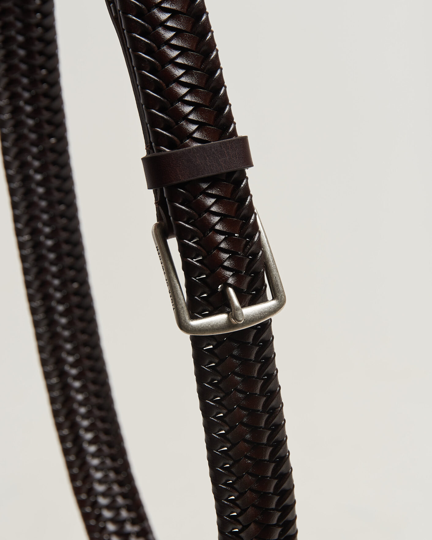 Uomini | Cinture | Tiger of Sweden | Braidant Braided Belt Dark Brown