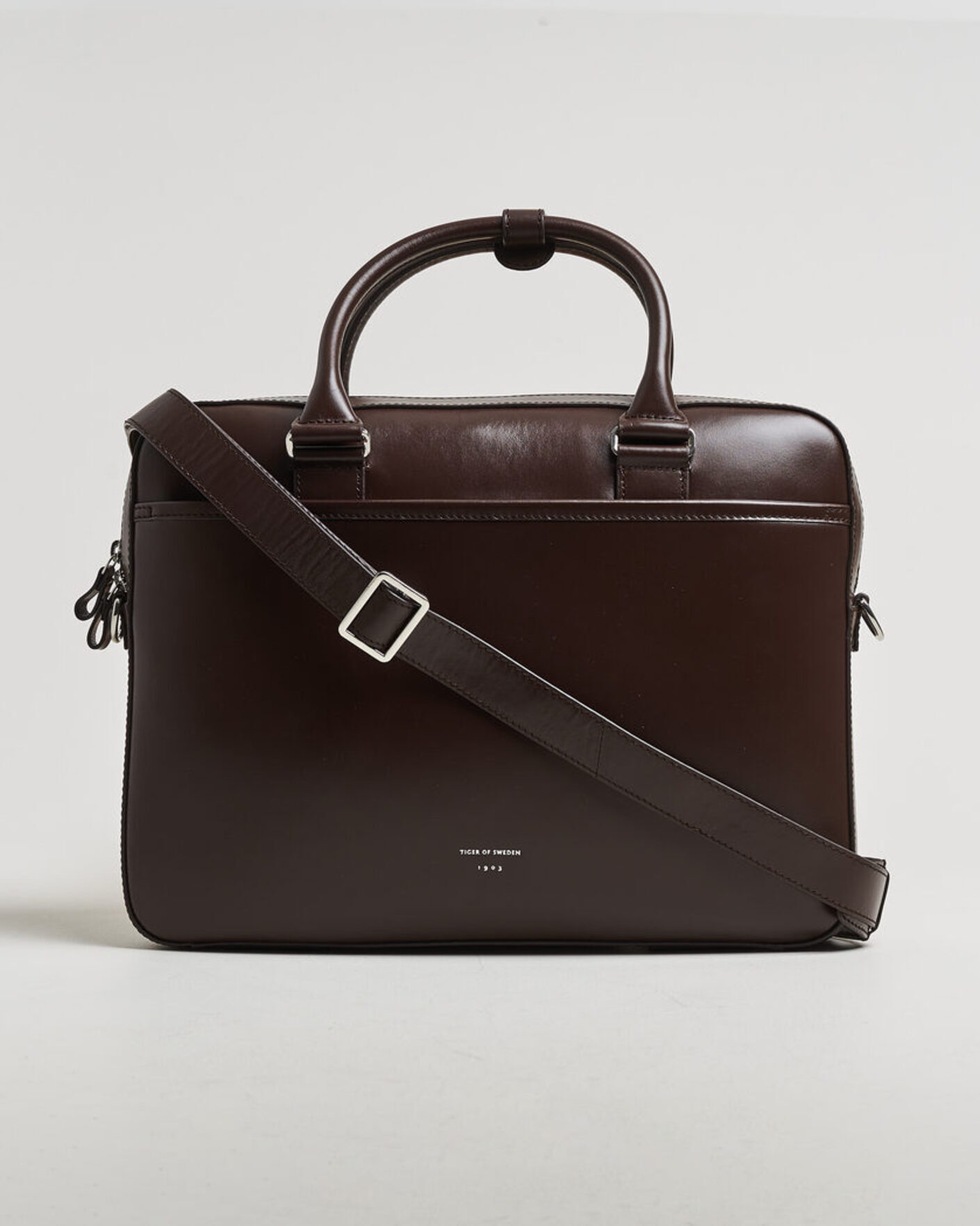 Uomini | Borse | Tiger of Sweden | Bosun Smooth Leather Briefcase Dark Brown