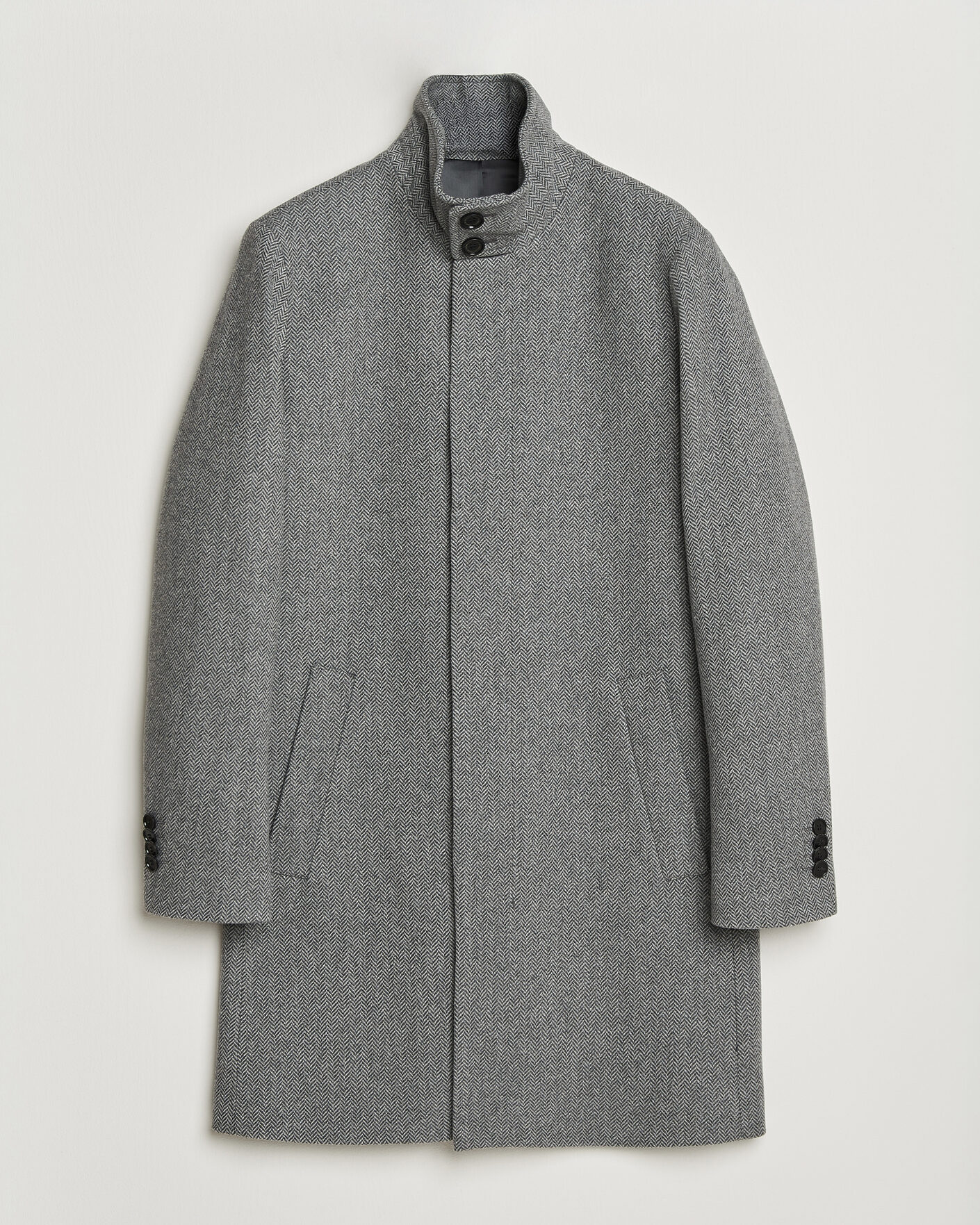 Uomini | Giacche | Tiger of Sweden | Aleric Wool Herringbone Coat Fogy
