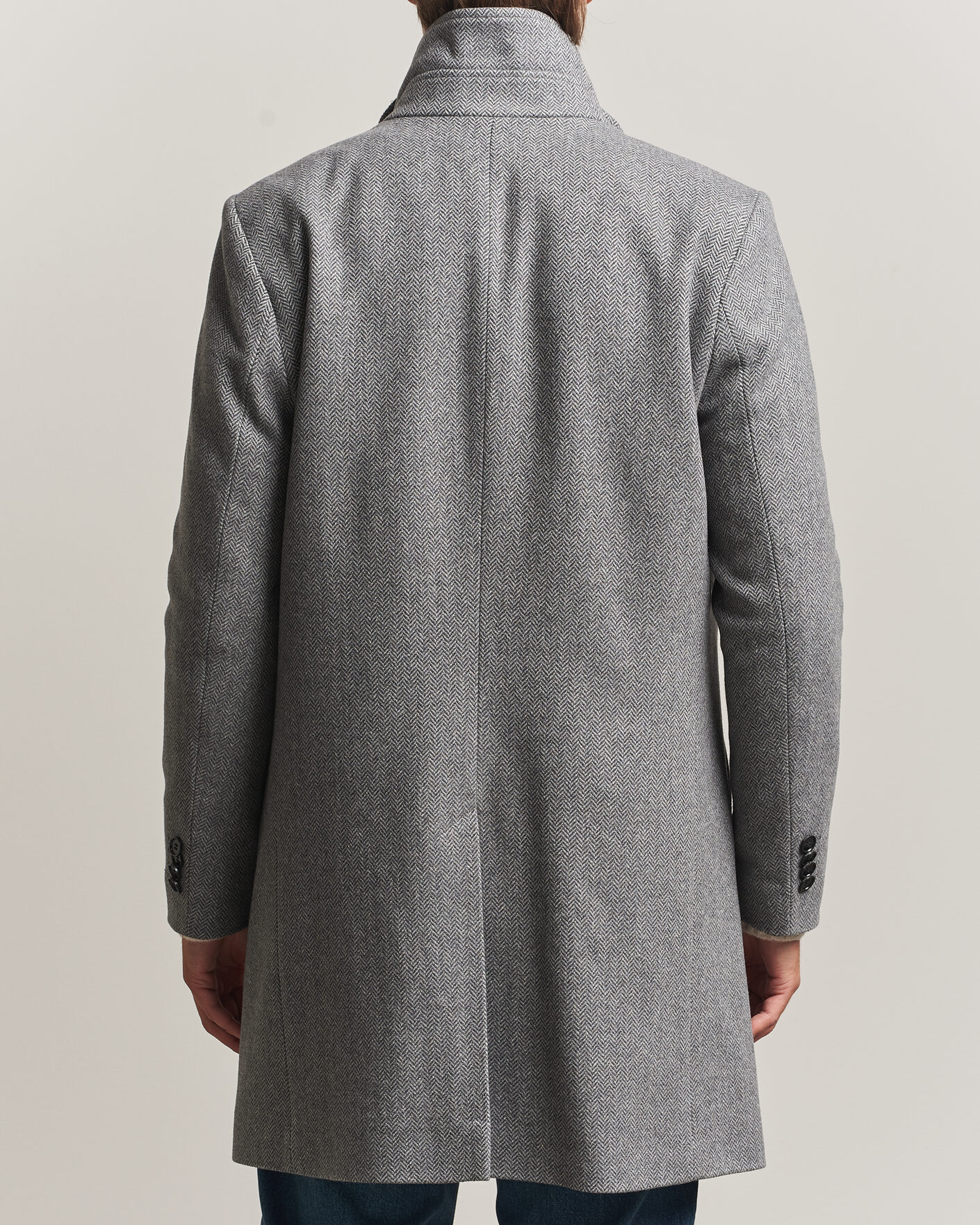 Uomini | Giacche | Tiger of Sweden | Aleric Wool Herringbone Coat Fogy