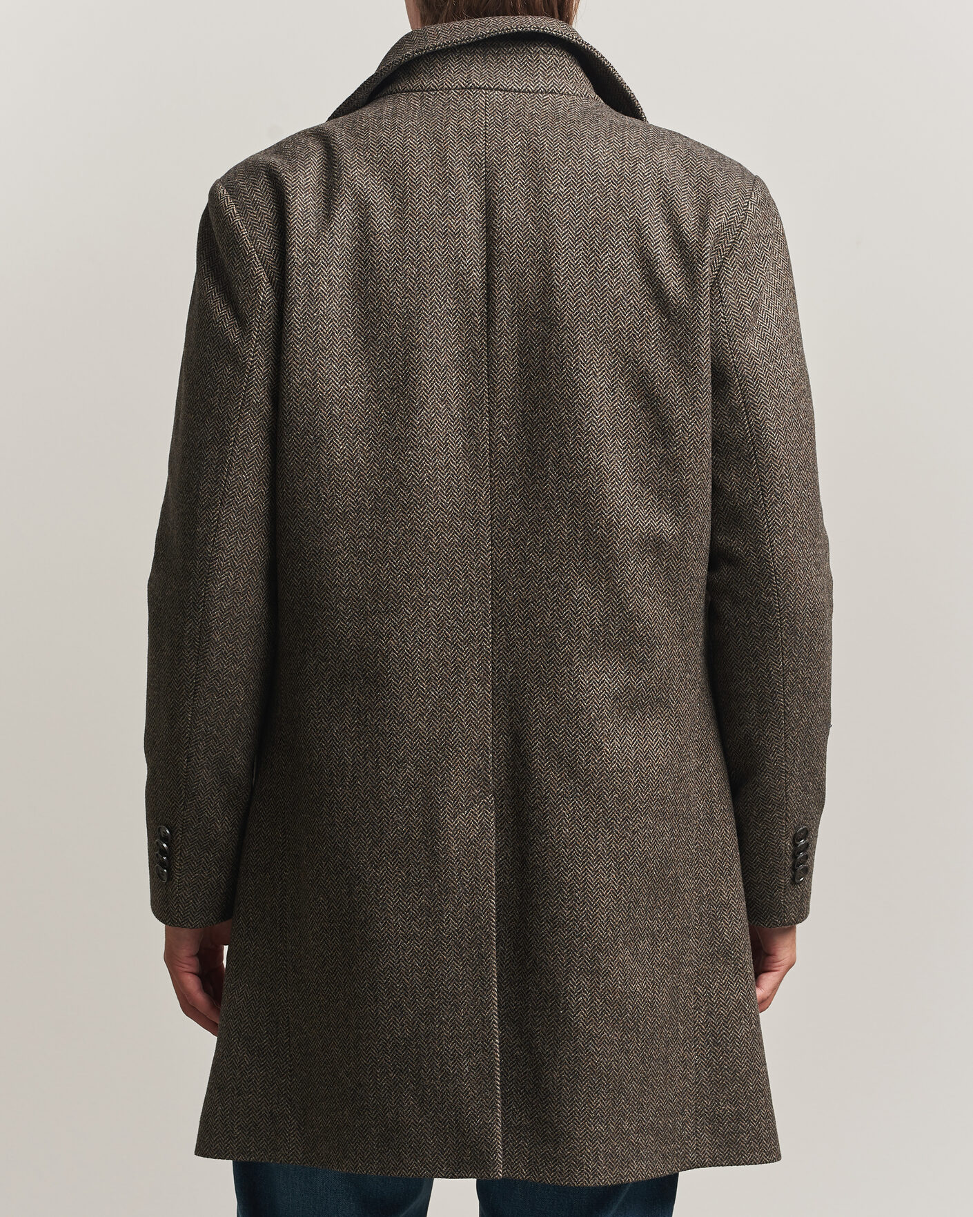 Uomini | Giacche | Tiger of Sweden | Aleric Wool Herringbone Coat Brown