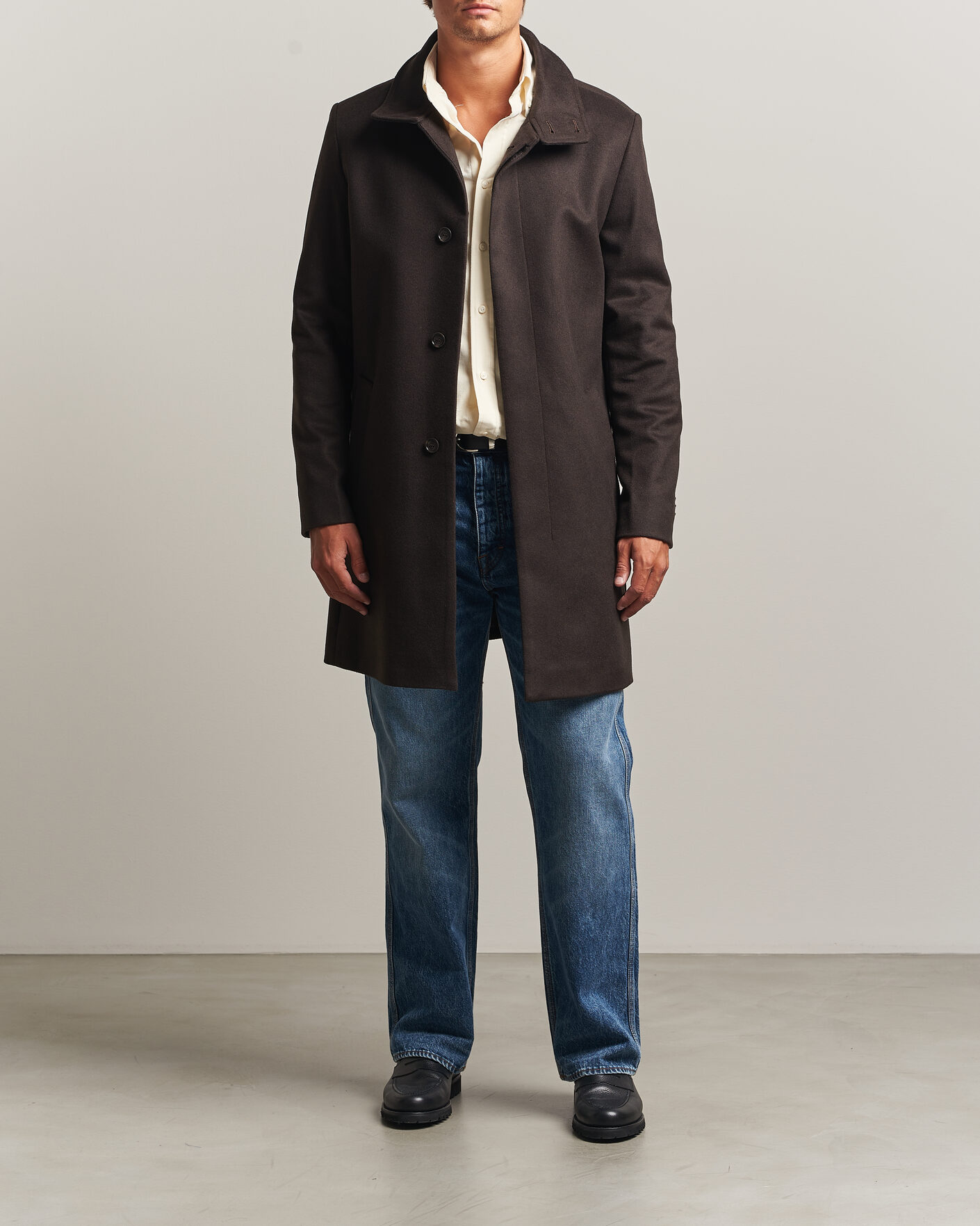 Uomini | Giacche | Tiger of Sweden | Aleric Wool/Cashmere Coat Espresso