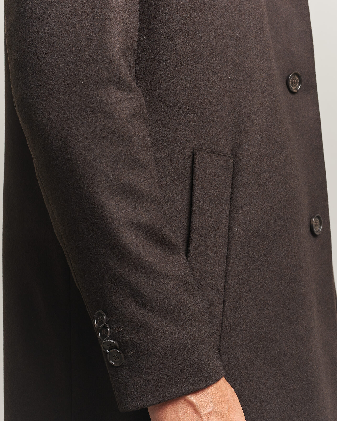 Uomini | Giacche | Tiger of Sweden | Aleric Wool/Cashmere Coat Espresso