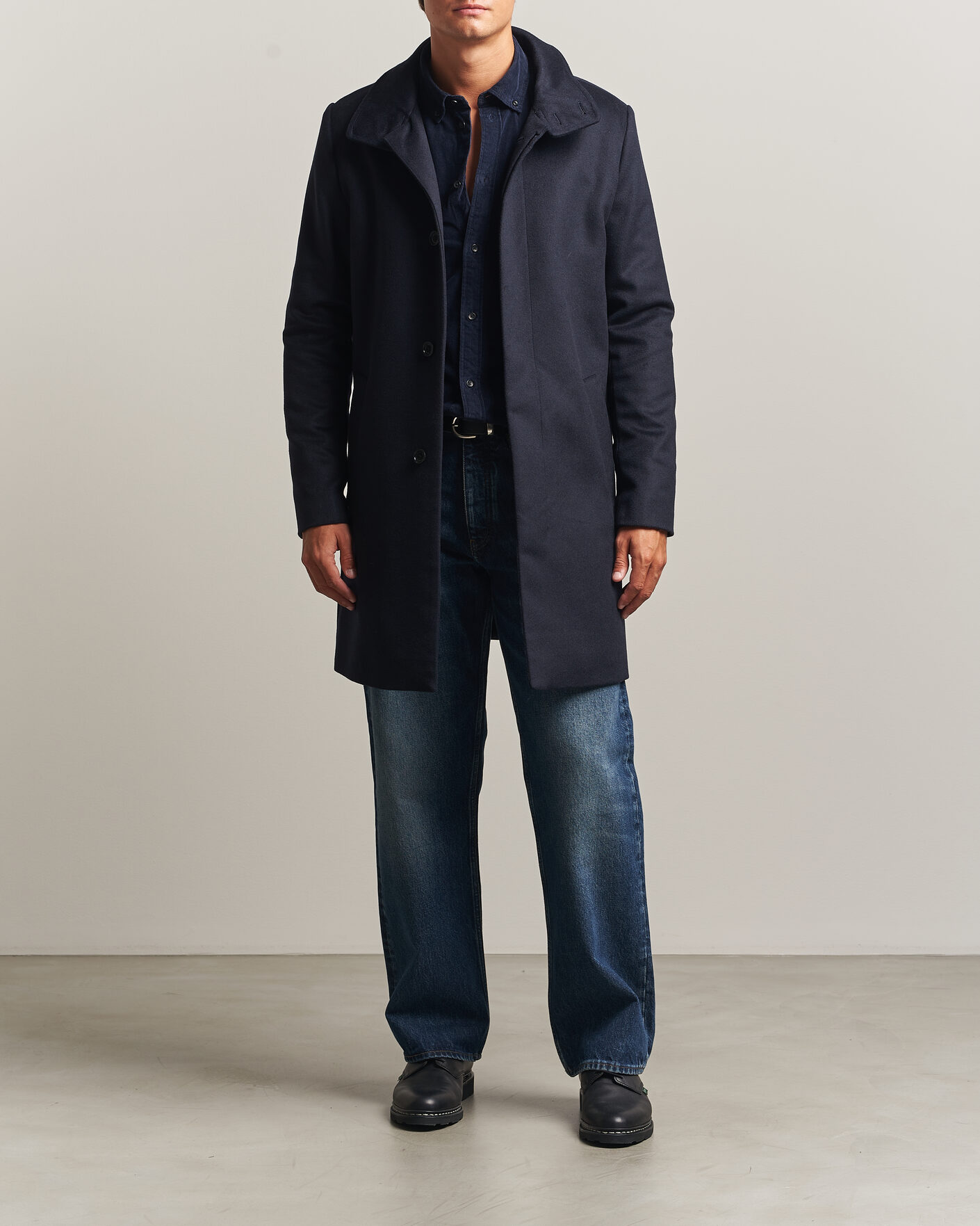 Uomini | Giacche | Tiger of Sweden | Aleric Wool/Cashmere Coat Light Ink
