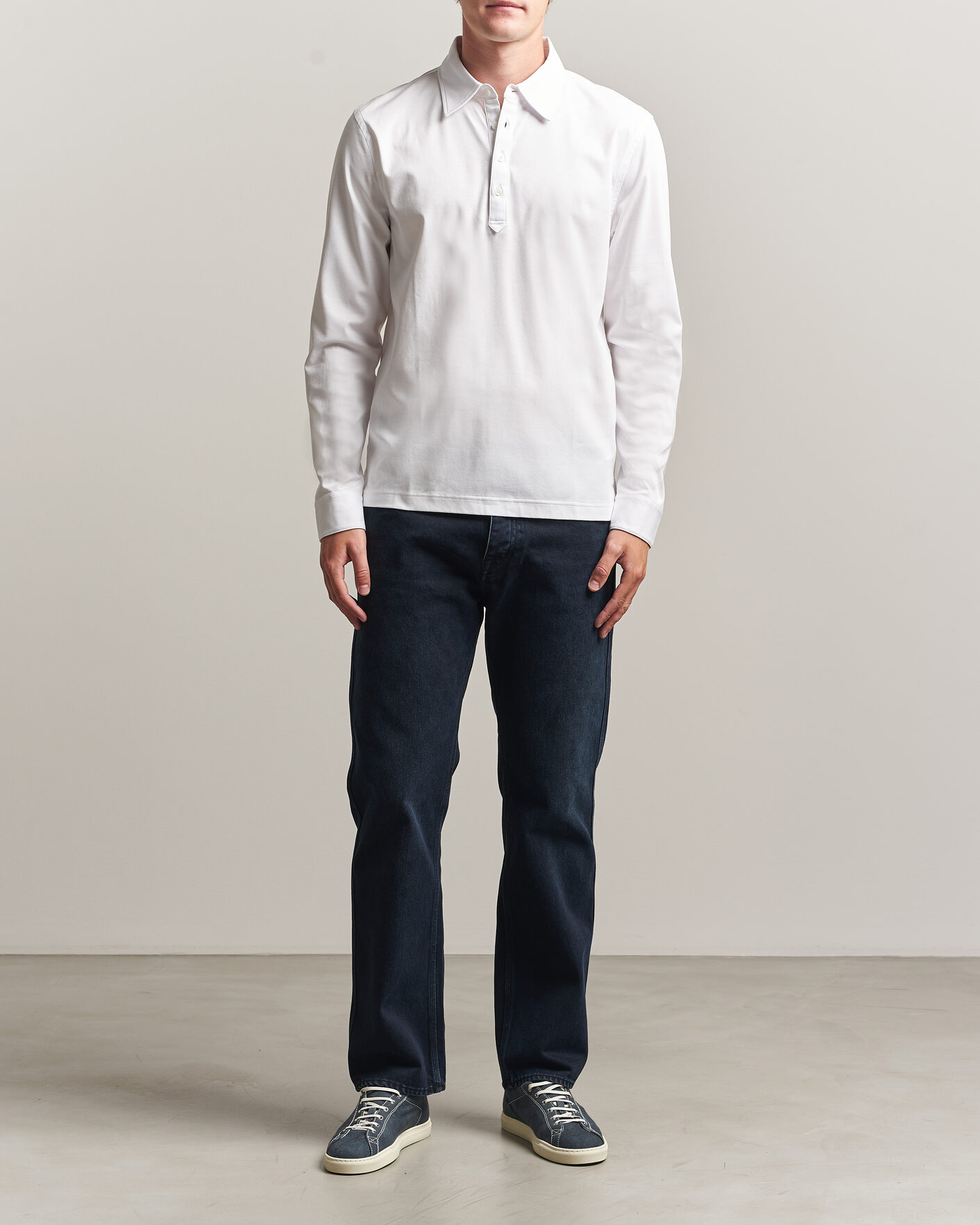 Uomini | Polo | Tiger of Sweden | Tanner Mercerized Cotton Polo Pure White
