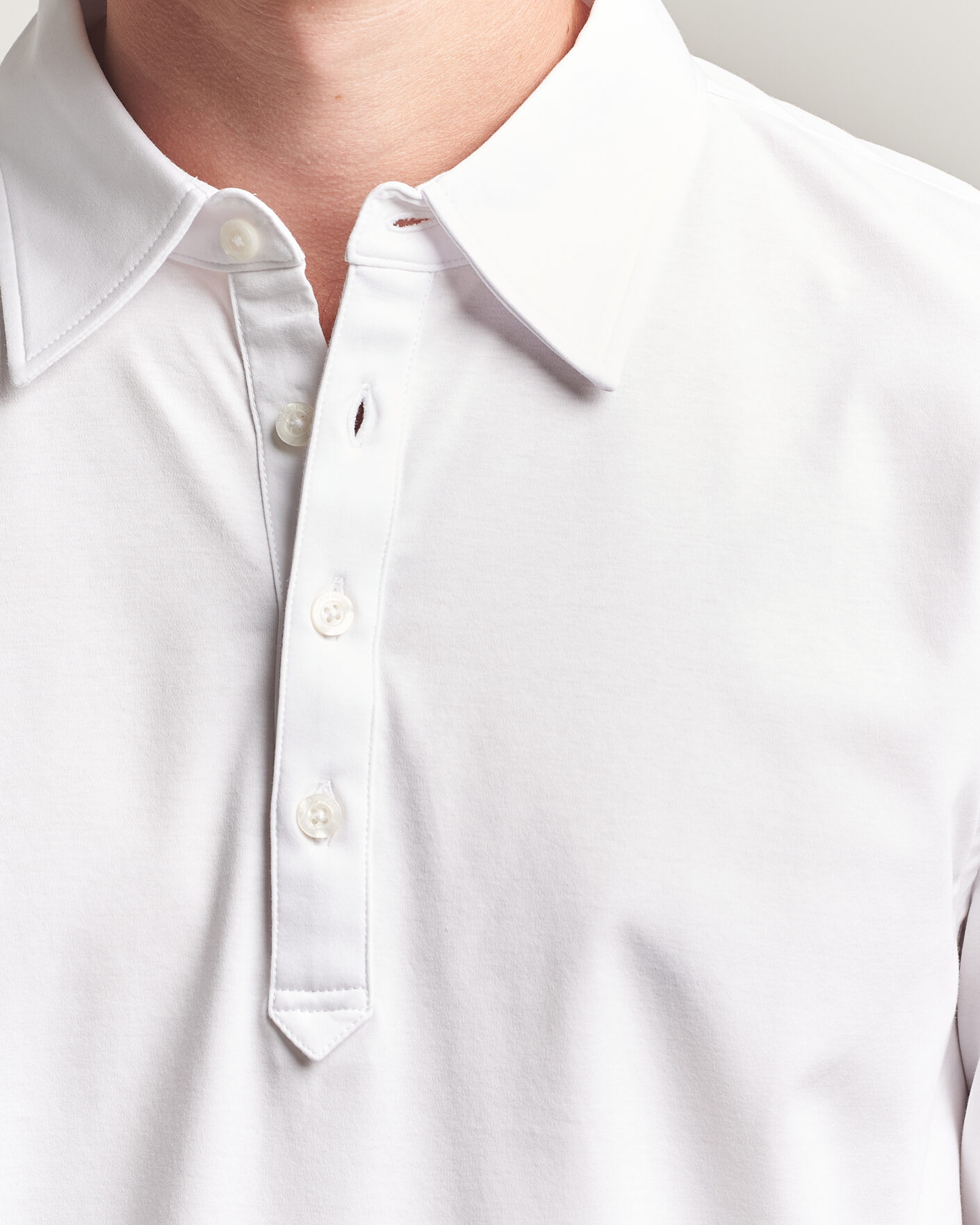 Uomini | Polo | Tiger of Sweden | Tanner Mercerized Cotton Polo Pure White