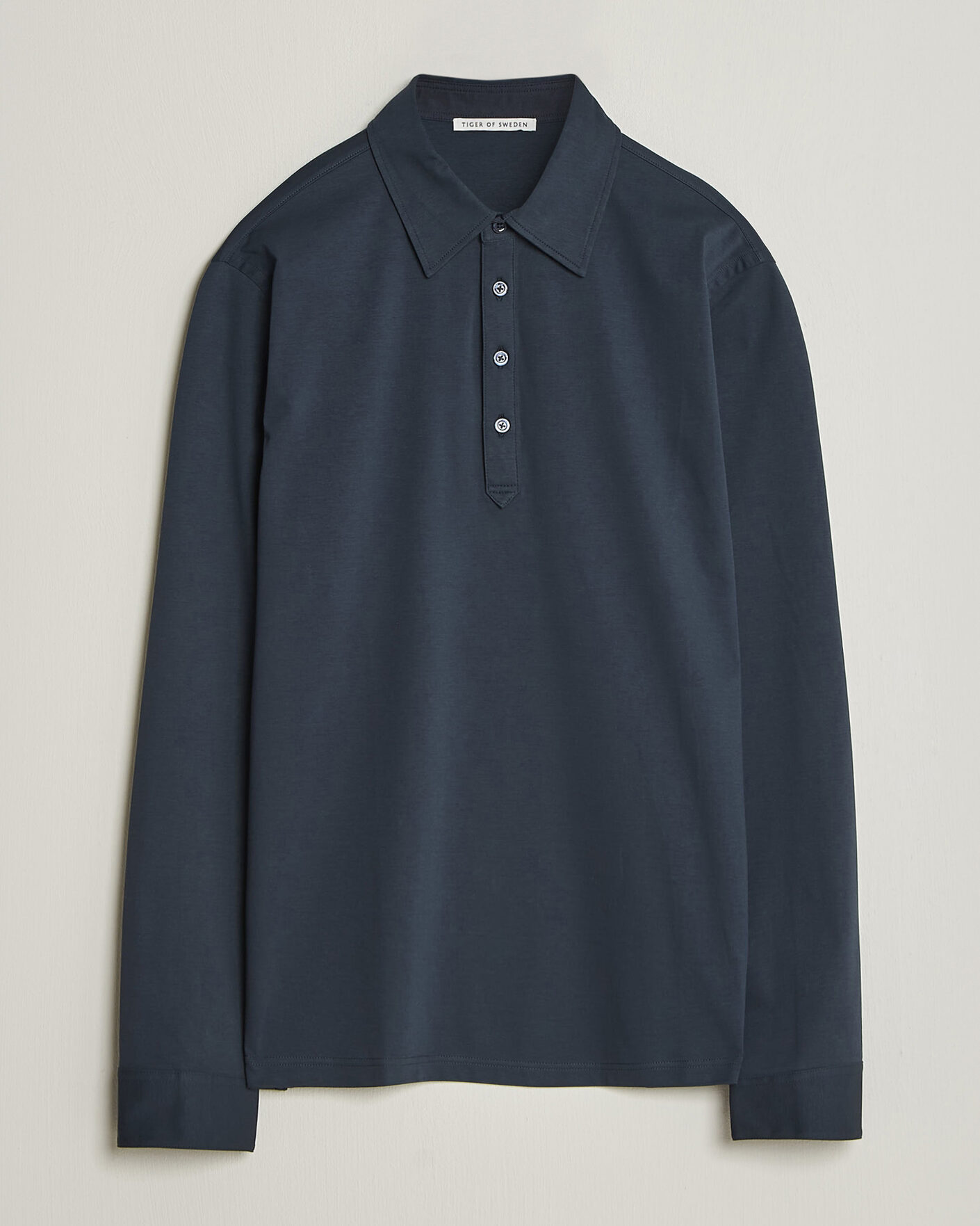 Uomini | Polo | Tiger of Sweden | Tanner Mercerized Cotton Polo Light Ink