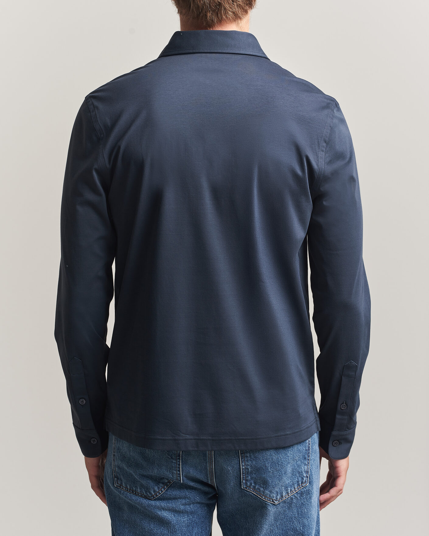 Uomini | Polo | Tiger of Sweden | Tanner Mercerized Cotton Polo Light Ink