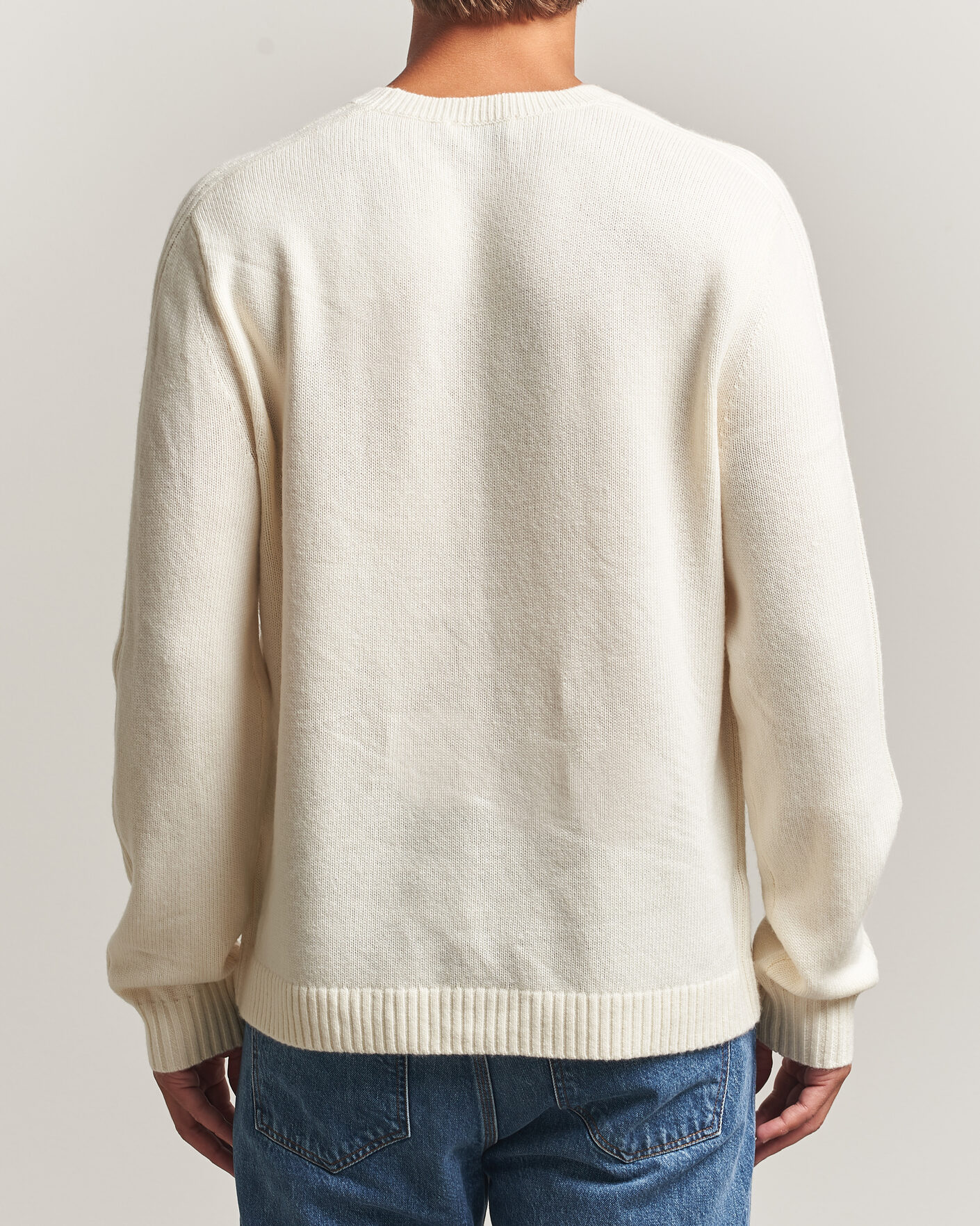 Uomini | Maglieria | Tiger of Sweden | Wilfred Wool/Cashmere Sweater Porcelain Cream