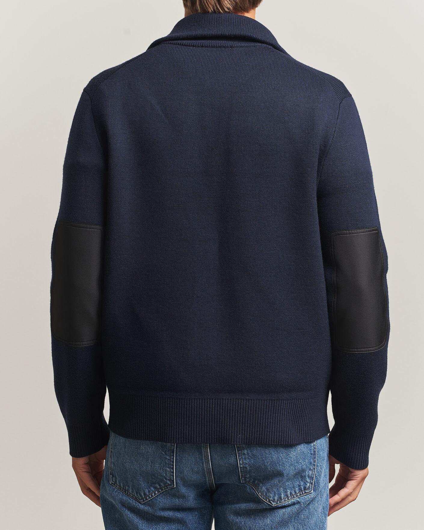 Uomini | Maglieria | Tiger of Sweden | Hamish Wool Heavy Knitted Half Zip Night Grape