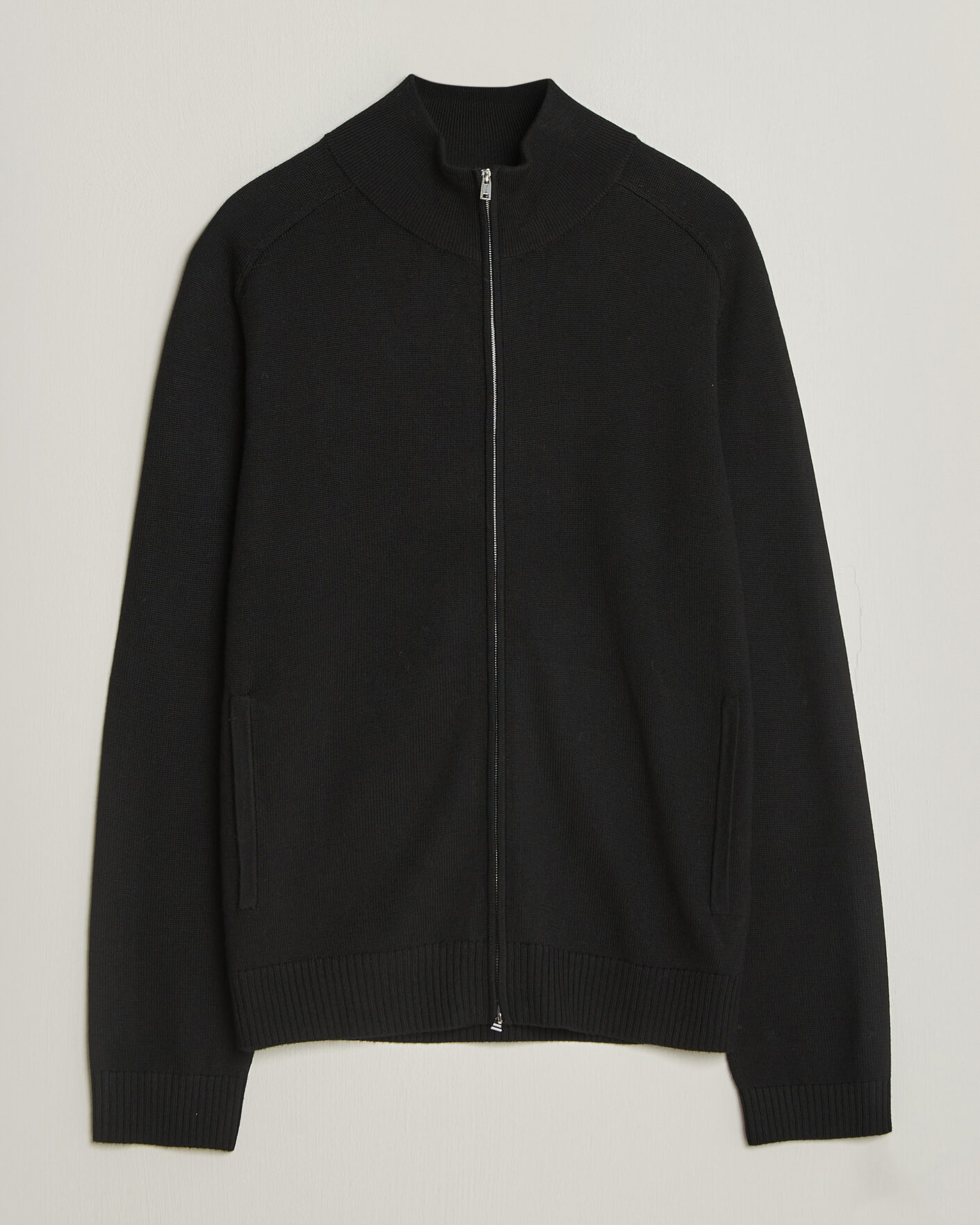 Uomini | Maglieria | Tiger of Sweden | Cassian Wool Full Zip Black
