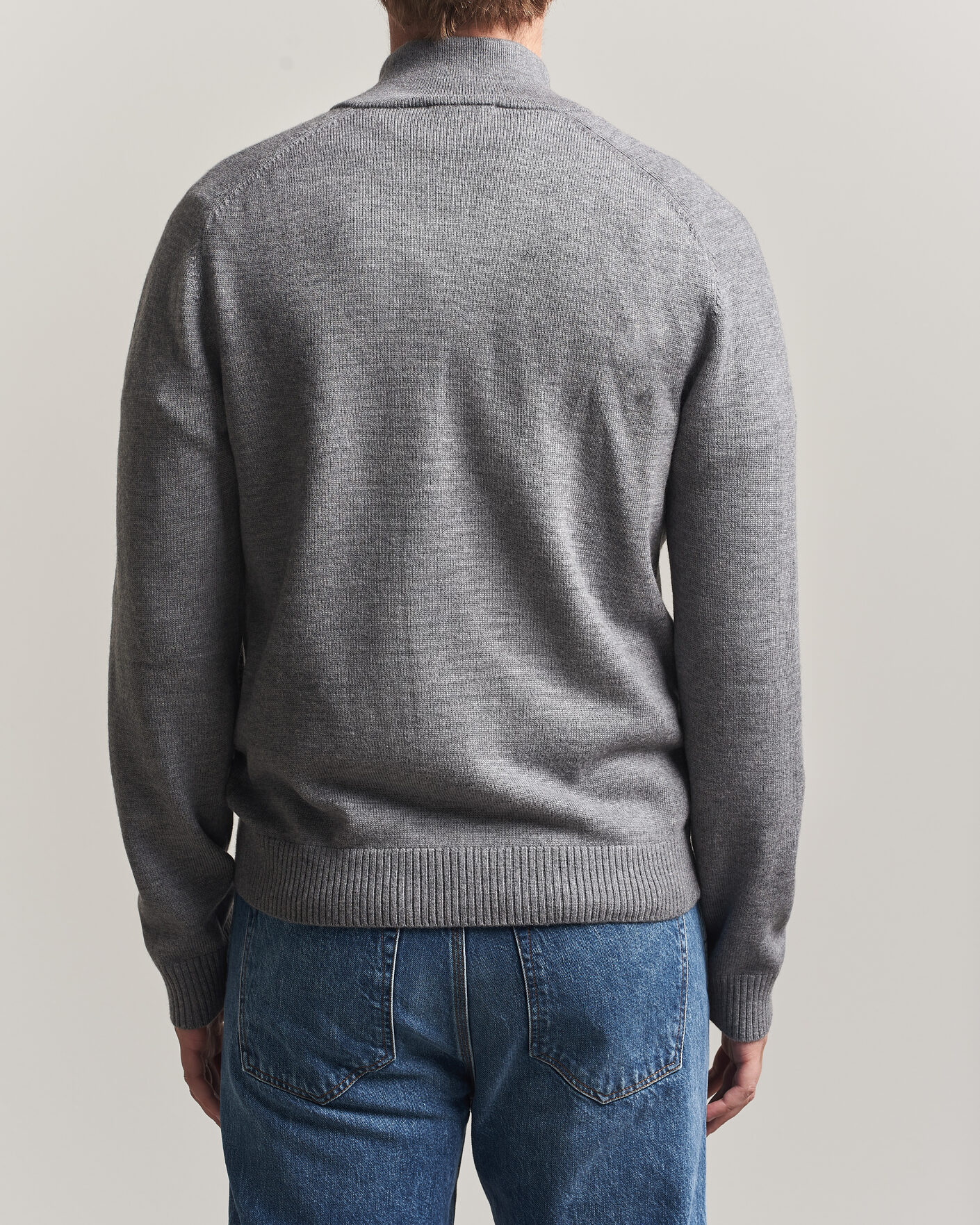 Uomini | Maglieria | Tiger of Sweden | Cassian Wool Full Zip Concrete Melange