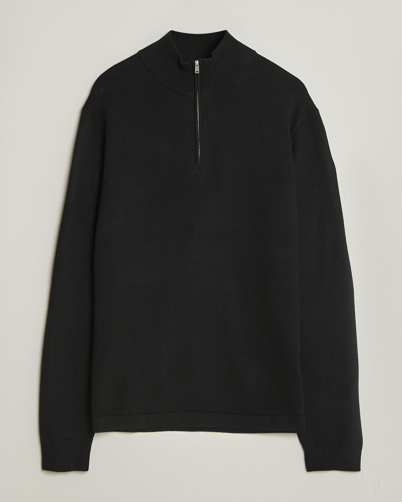 Uomini | Maglieria | Tiger of Sweden | Travis Wool Half Zip Black