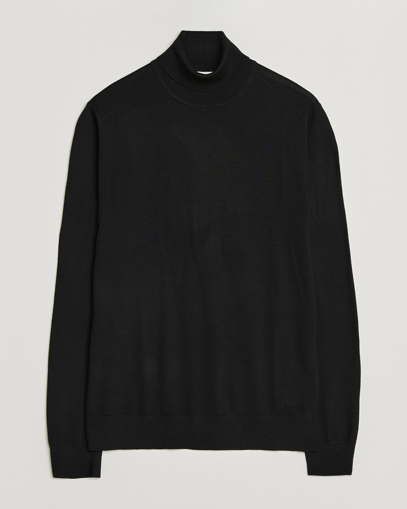 Uomini | Maglieria | Tiger of Sweden | Nevile Extra Fine Merino Polo Black