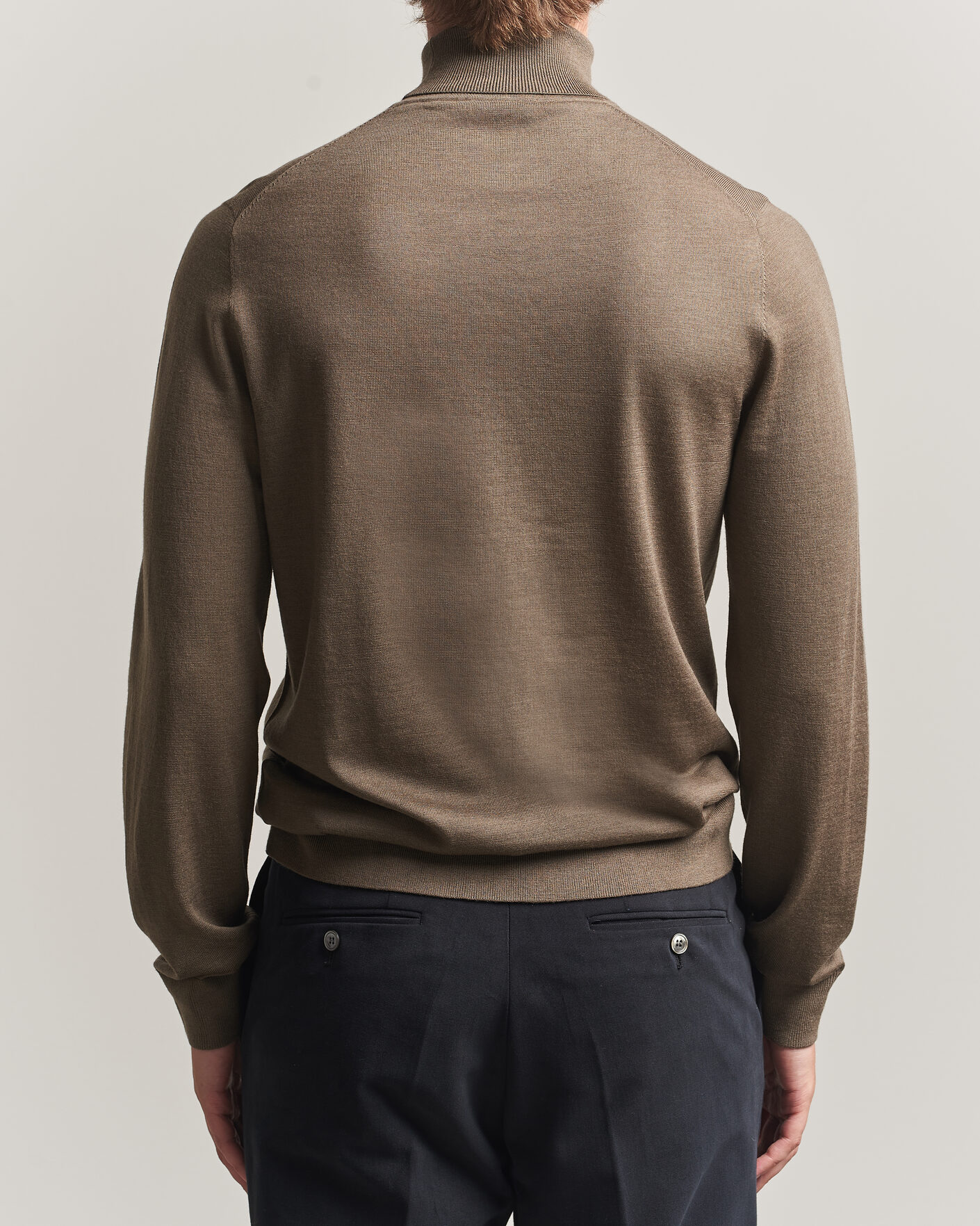 Uomini | Maglieria | Tiger of Sweden | Nevile Extra Fine Merino Polo Aged Timber