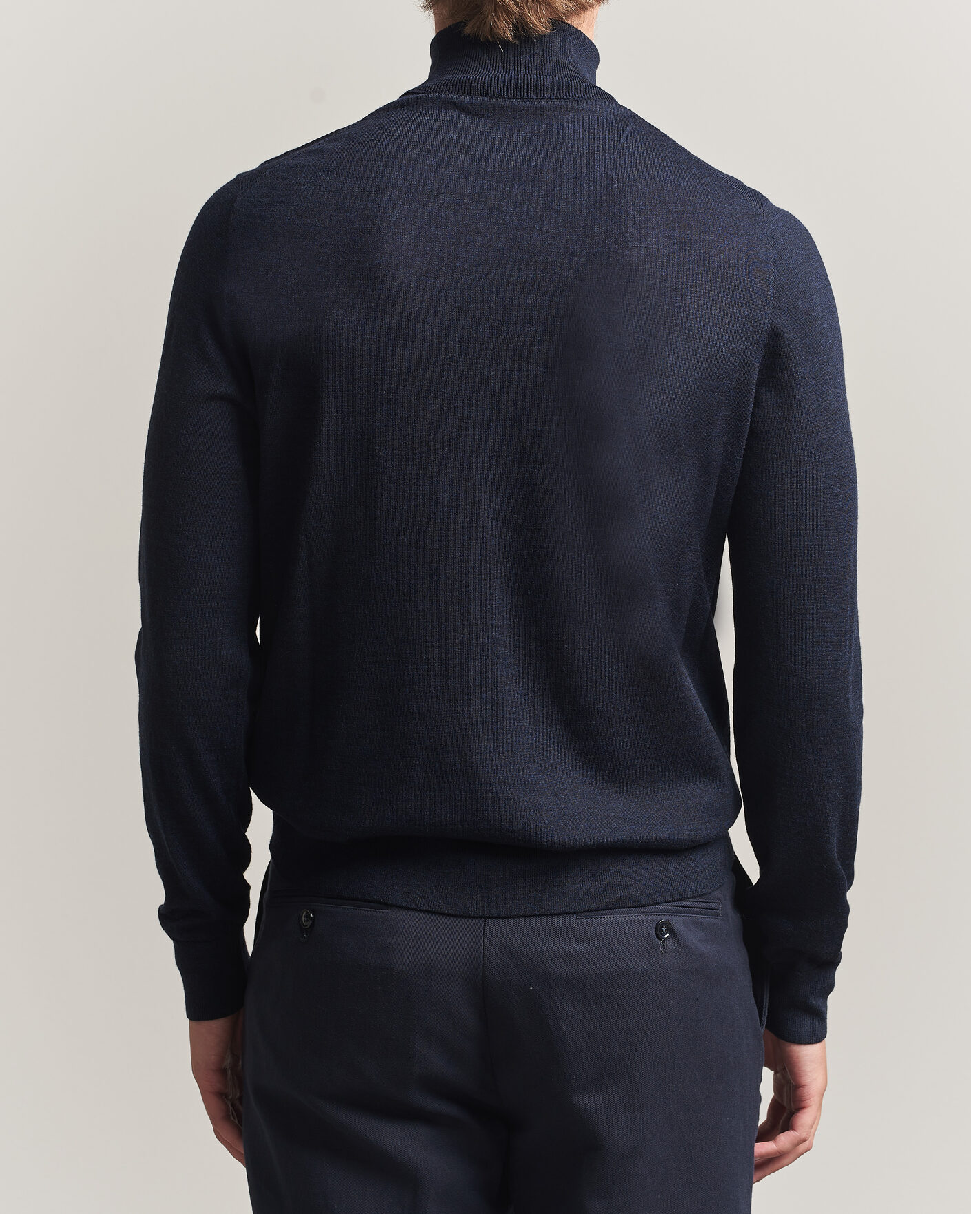 Uomini | Maglieria | Tiger of Sweden | Nevile Extra Fine Merino Polo Light Ink