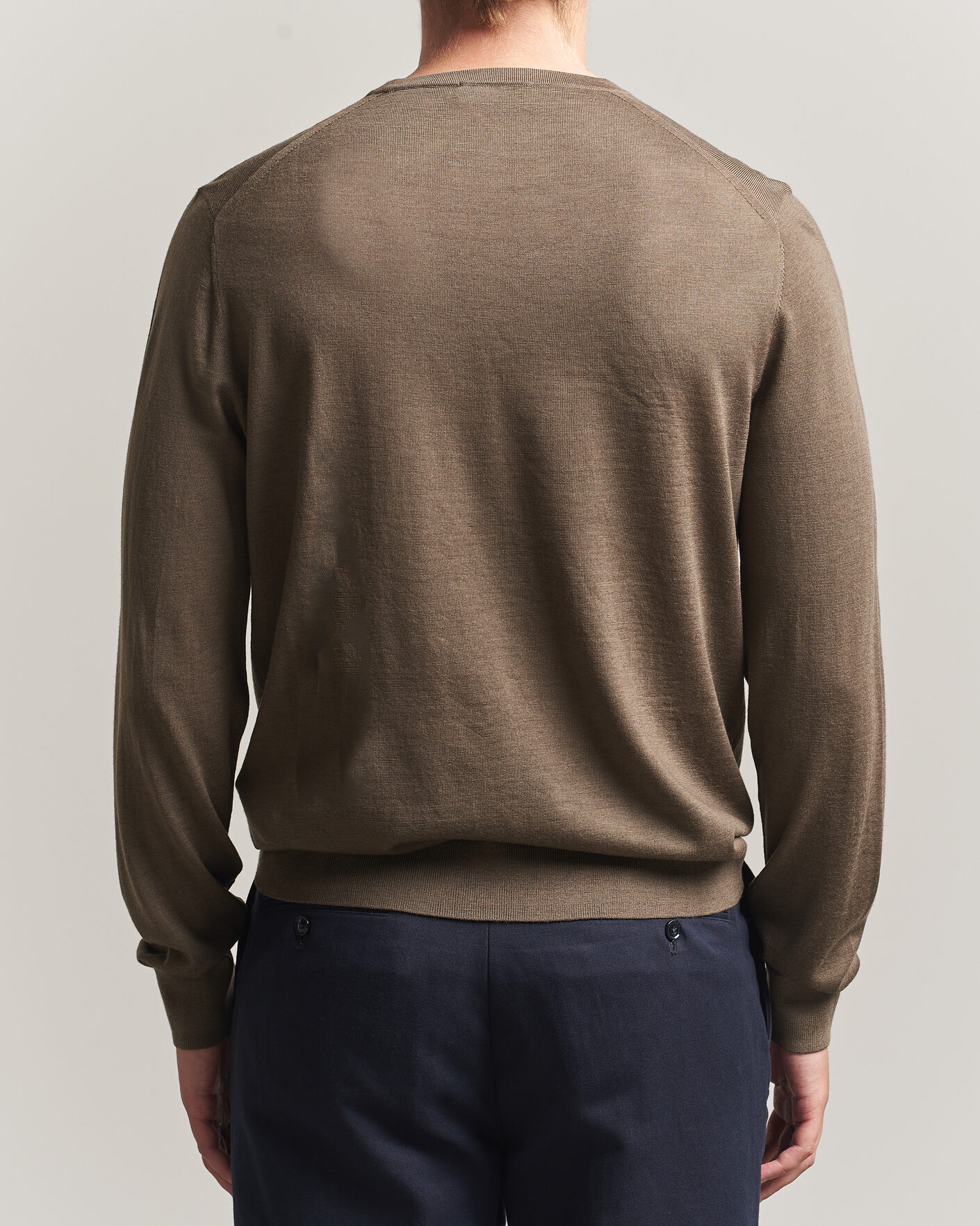 Uomini | Maglieria | Tiger of Sweden | Connor Extra Fine Merino Crew Neck Pullover Aged Timber