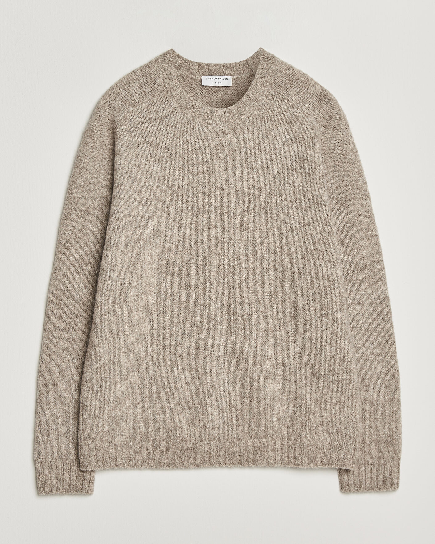 Uomini | Maglieria | Tiger of Sweden | Adryan Yak/Alpaca Knitted Sweater Stone Melange
