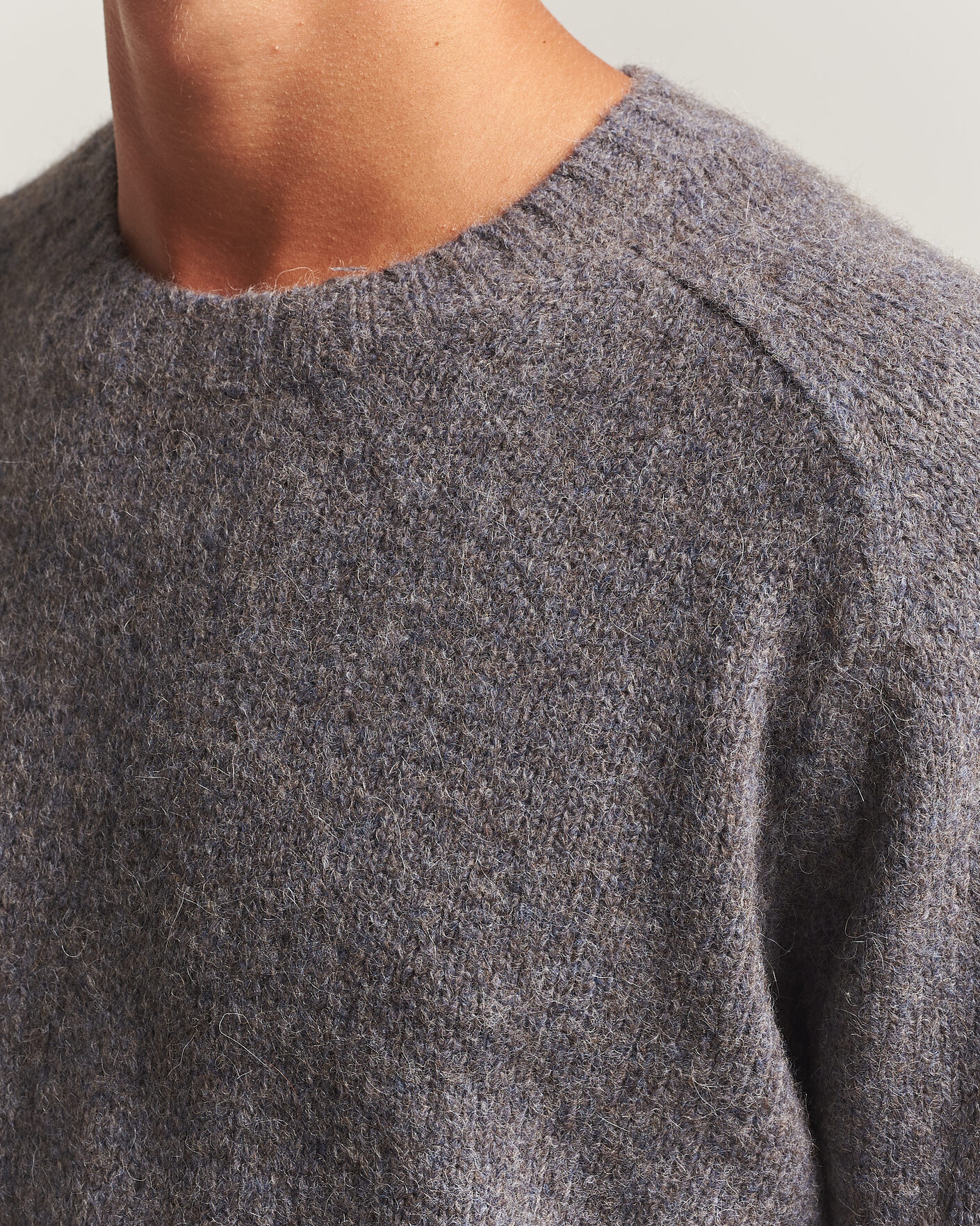 Uomini | Maglieria | Tiger of Sweden | Adryan Yak/Alpaca Knitted Sweater Grey Melange