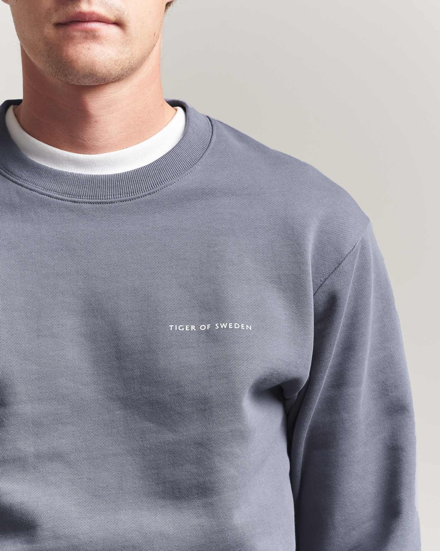 Uomini | Maglieria | Tiger of Sweden | Emerson Crew Neck Sweatshirt Iron Haze