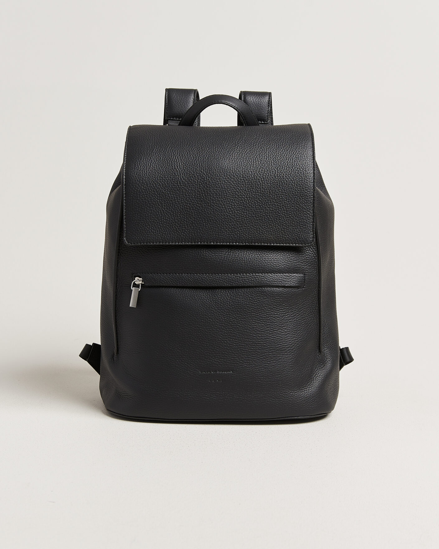 Uomini | Borse | Tiger of Sweden | Vuntir Grained Leather Backpack Black