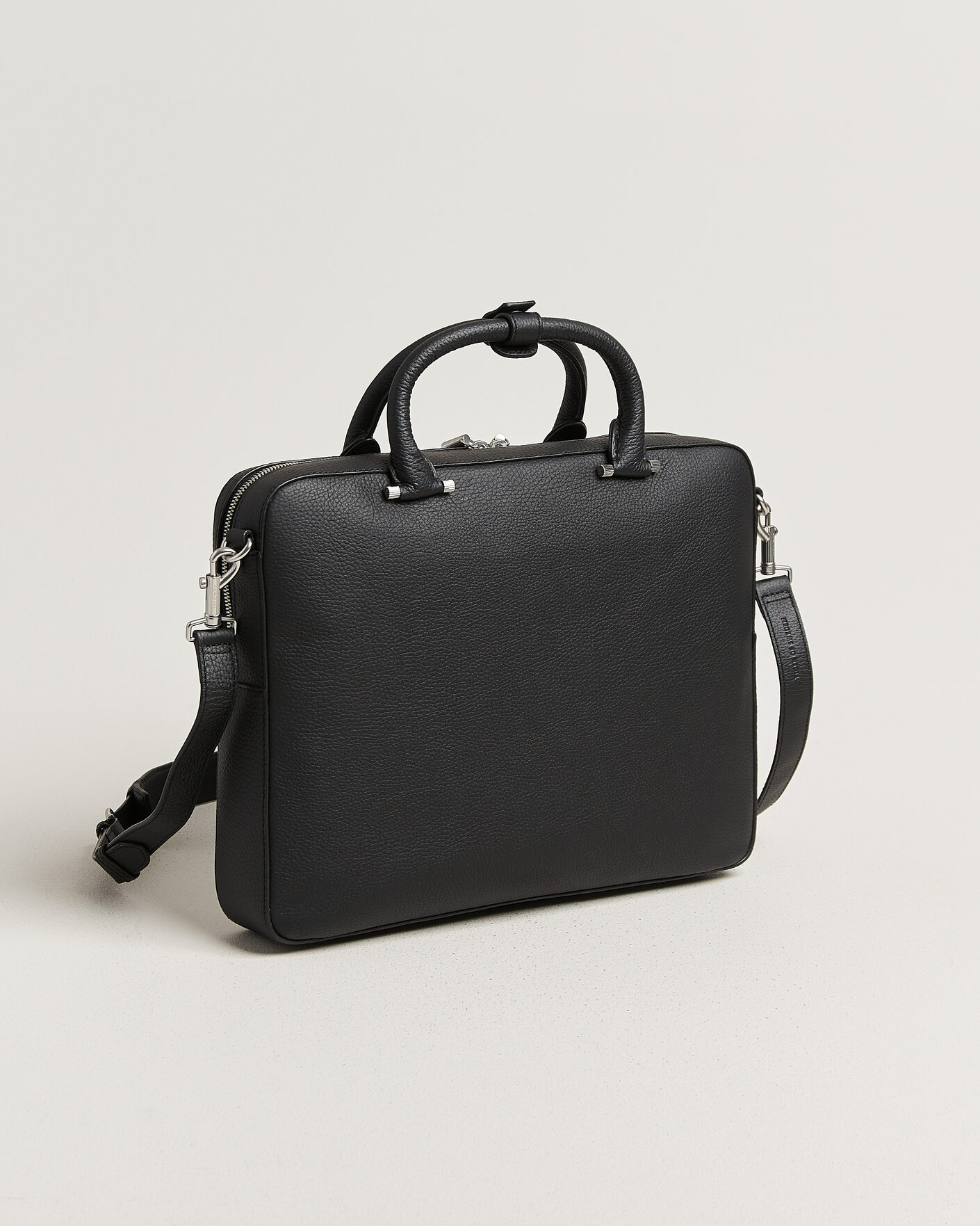 Uomini | Borse | Tiger of Sweden | Valise Grained Leather Briefcase Black