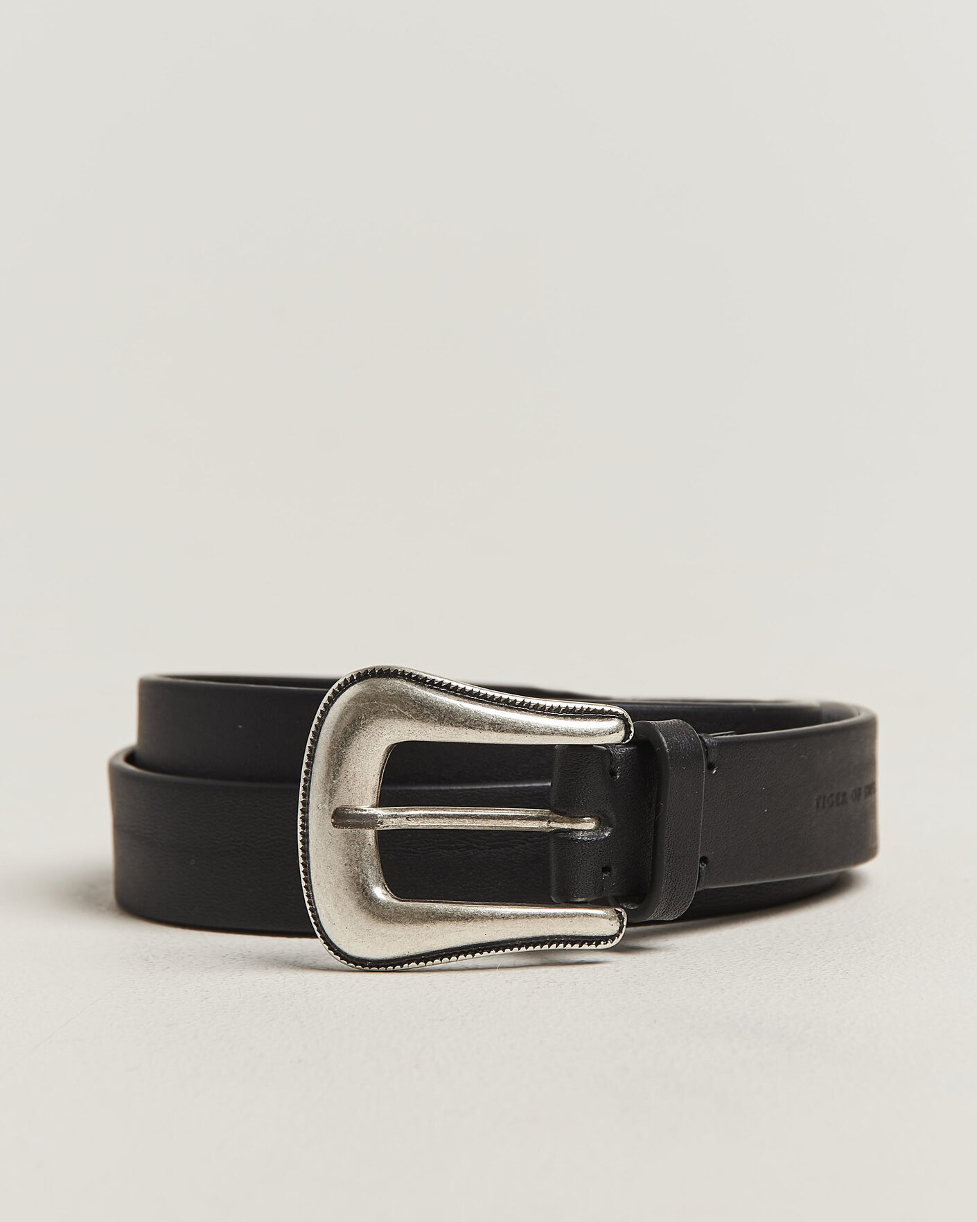 Uomini | Cinture | Tiger of Sweden | Ecus Leather Western Belt Black