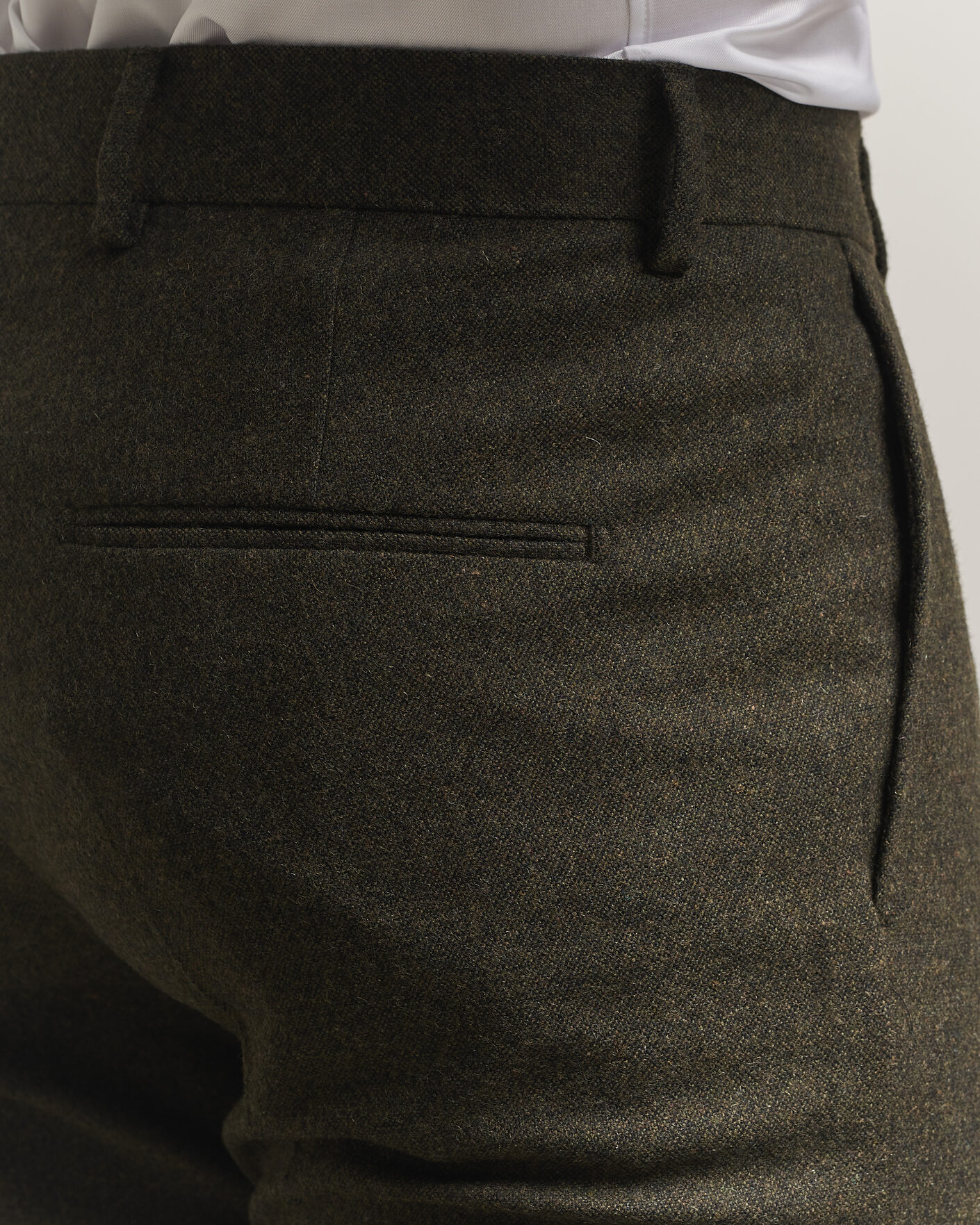 Uomini | Pantaloni | Tiger of Sweden | Tenuta Wool Flannel Suit Trousers Muted Canopy