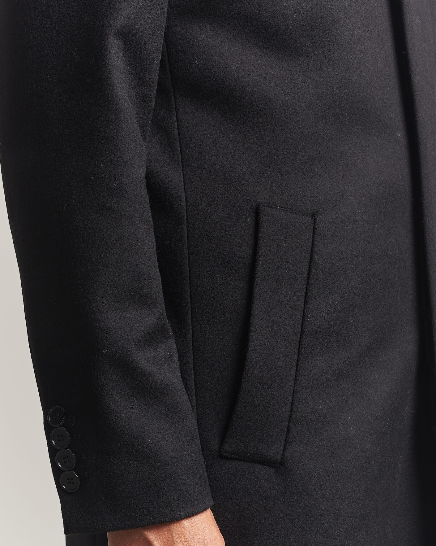 Uomini | Giacche | Tiger of Sweden | Aleric Wool/Cashmere Hooded Coat Black