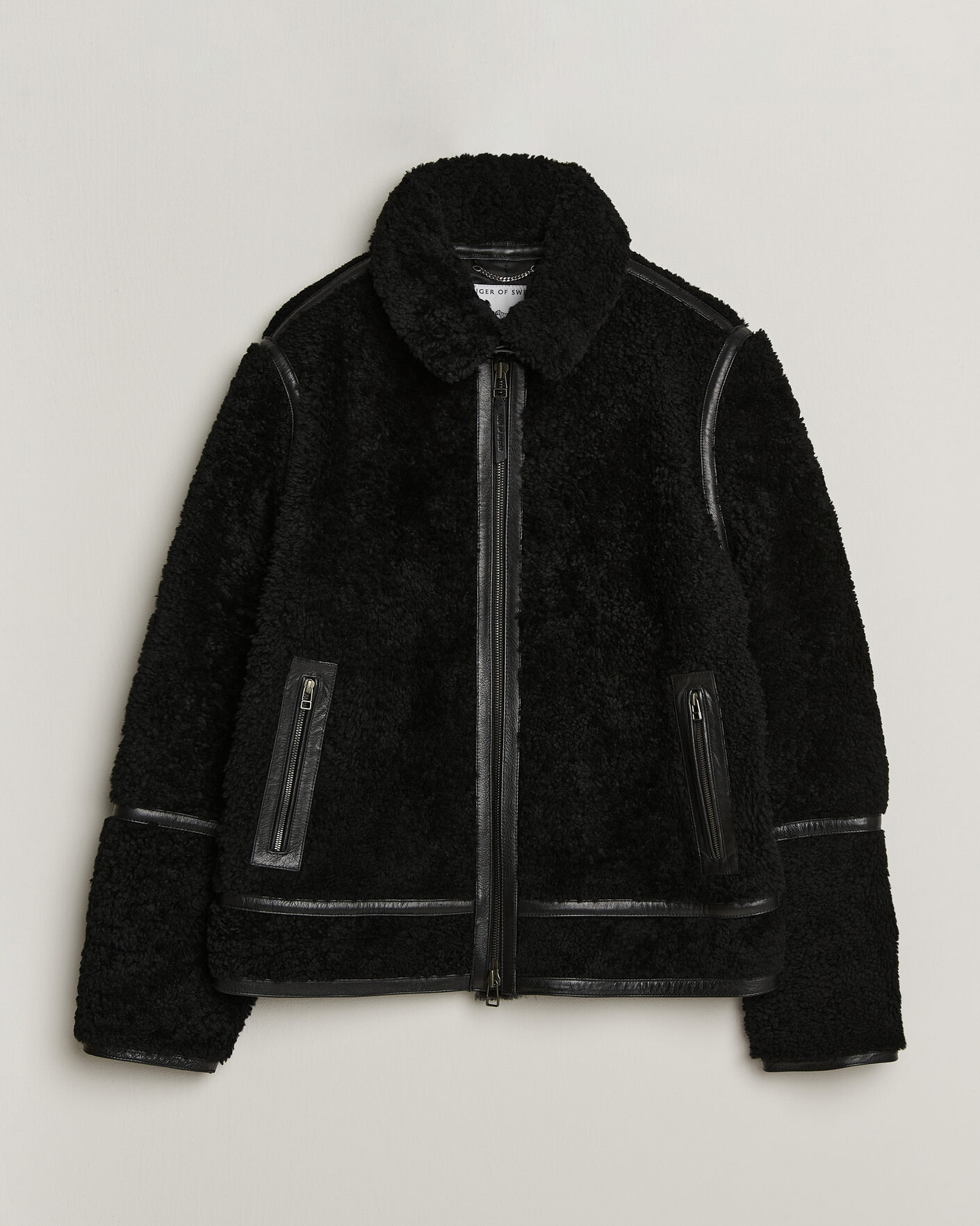 Uomini | Giacche | Tiger of Sweden | Viggo Shearling Jacket Black