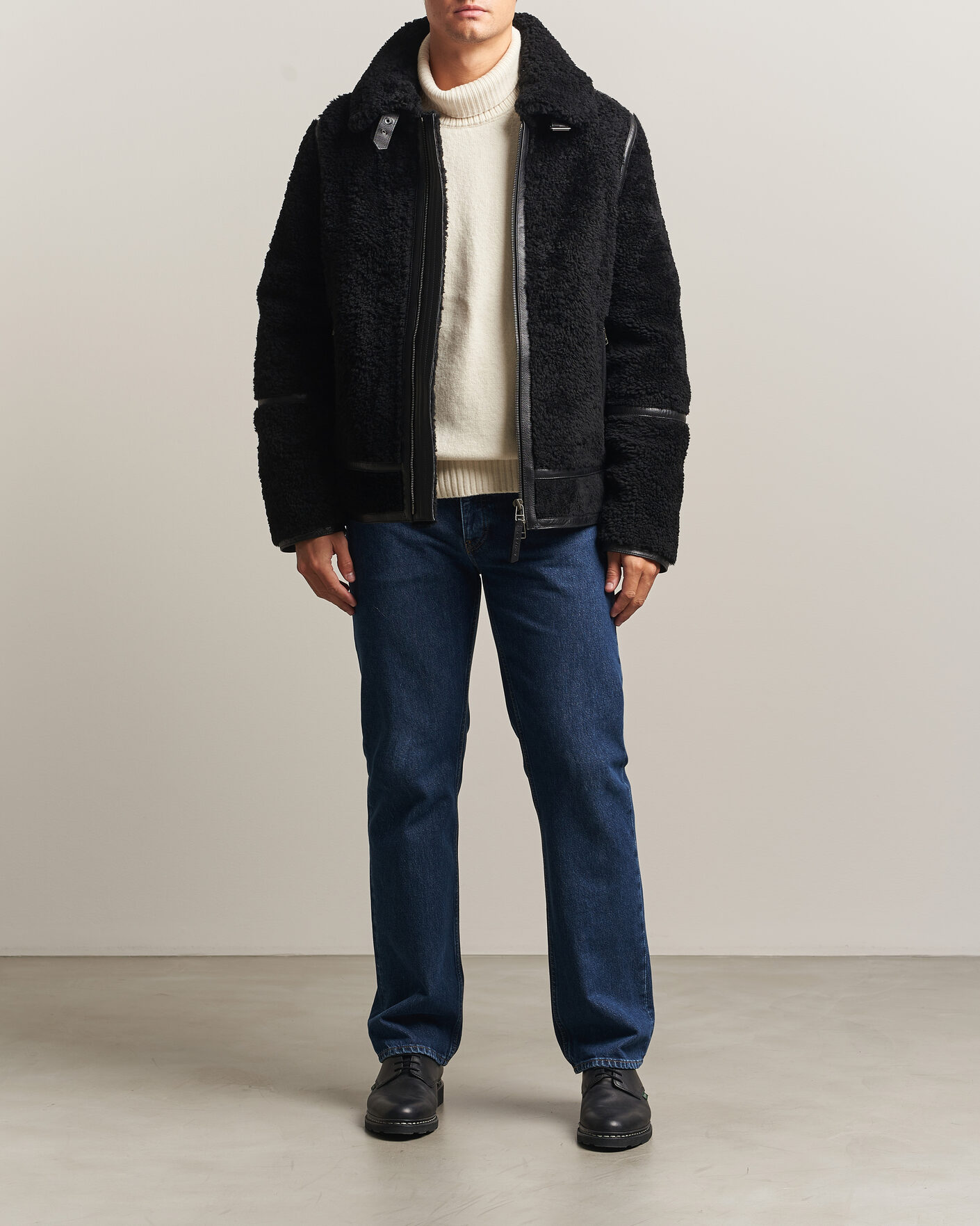 Uomini | Giacche | Tiger of Sweden | Viggo Shearling Jacket Black