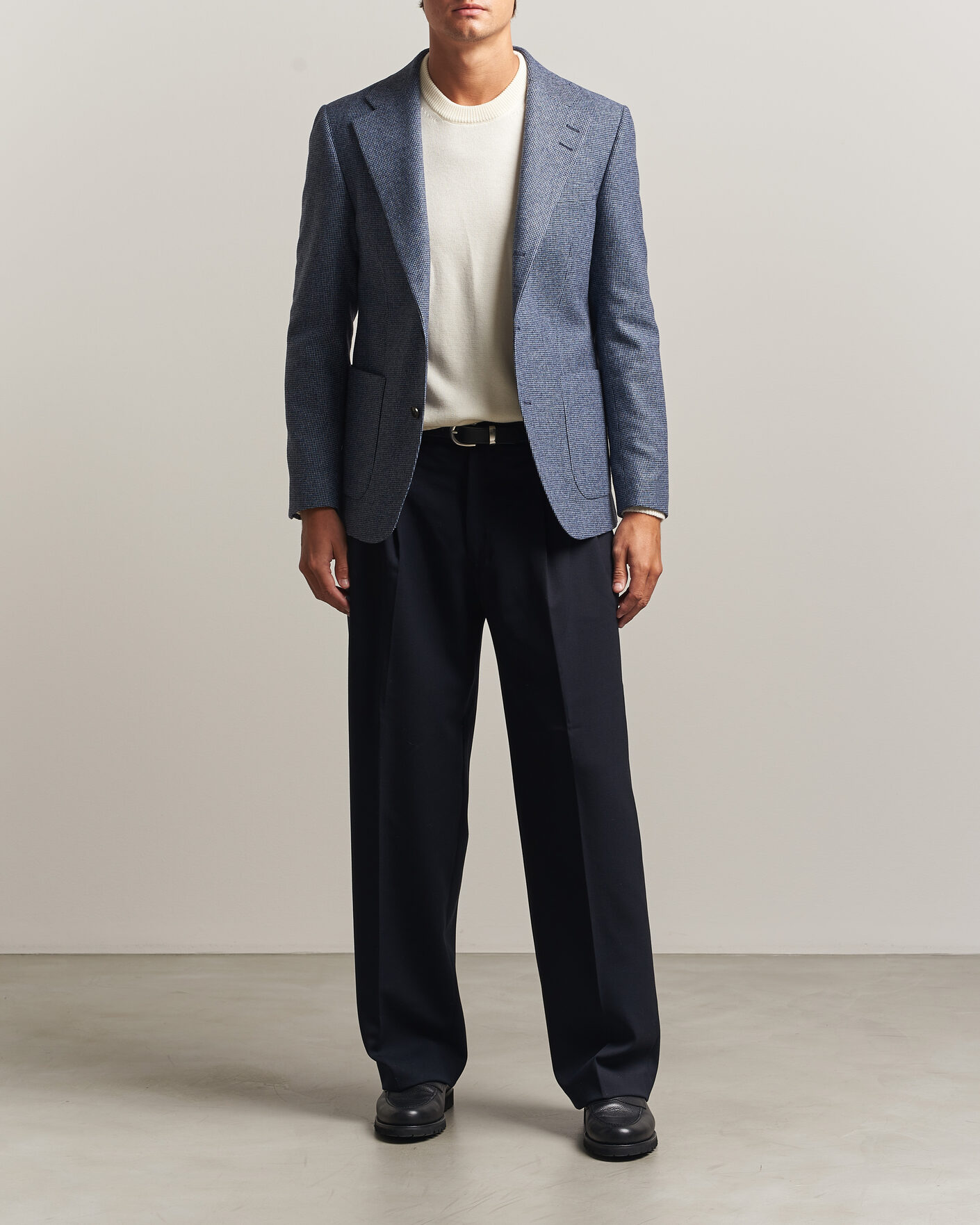 Uomini | Blazers | Tiger of Sweden | Easer Wool Pepita Blazer Iron Haze