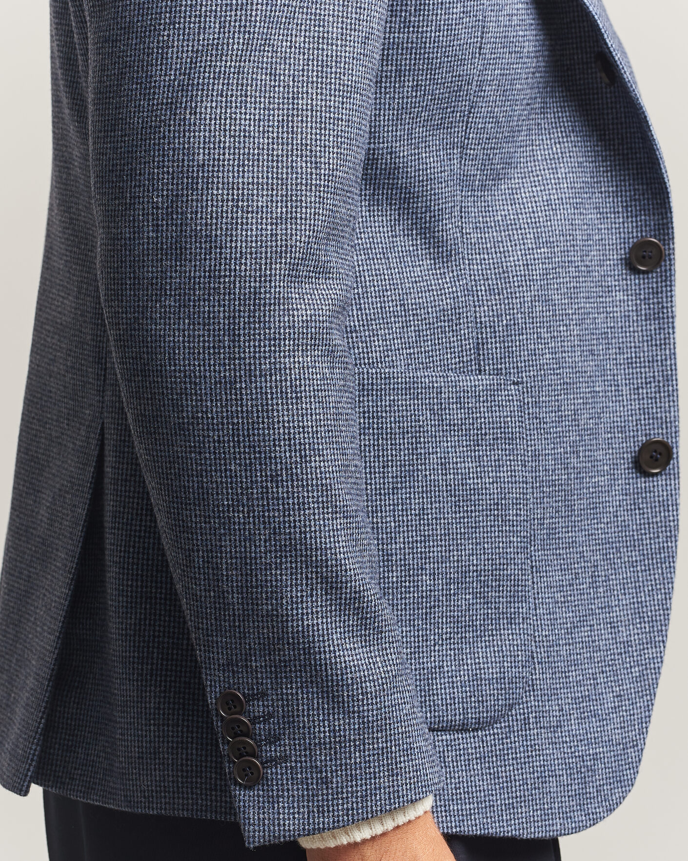 Uomini | Blazers | Tiger of Sweden | Easer Wool Pepita Blazer Iron Haze