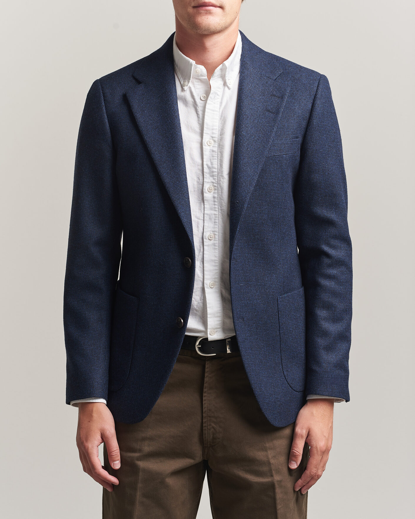 Uomini | Blazers | Tiger of Sweden | Easer Wool Pepita Blazer Sea