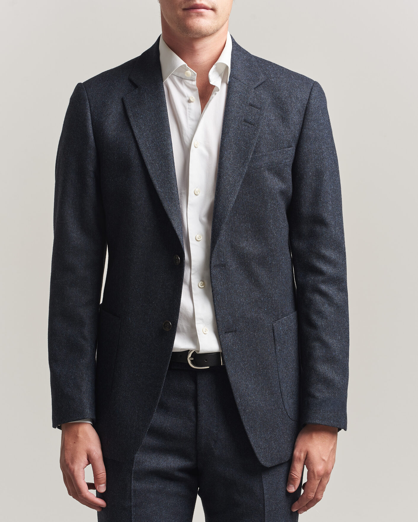 Uomini | Blazers | Tiger of Sweden | Justin Wool Flannel Suit Blazer Midnight Blue