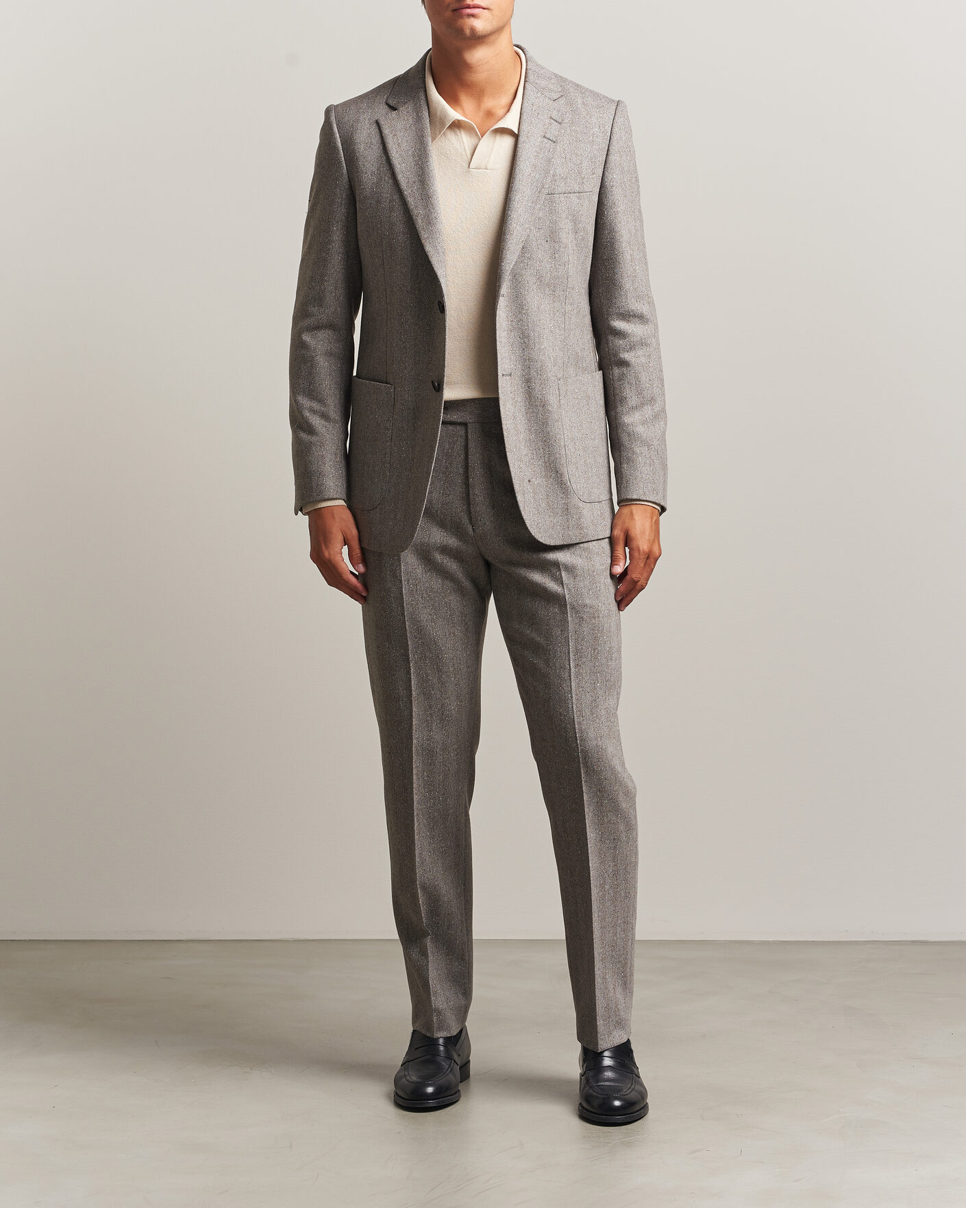 Uomini | Blazers | Tiger of Sweden | Justin Wool Donegal Suit Blazer Dark Stone