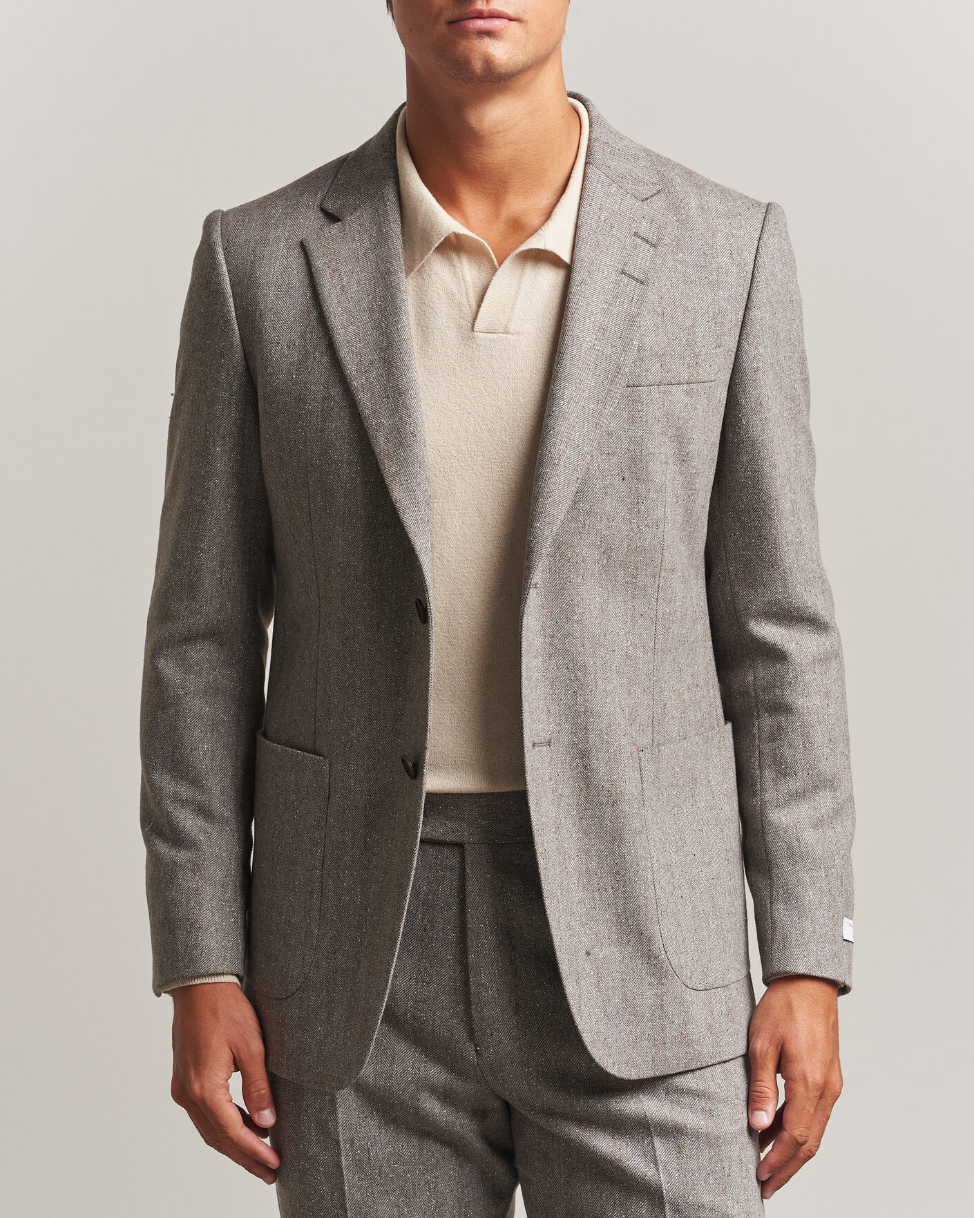 Uomini | Blazers | Tiger of Sweden | Justin Wool Donegal Suit Blazer Dark Stone