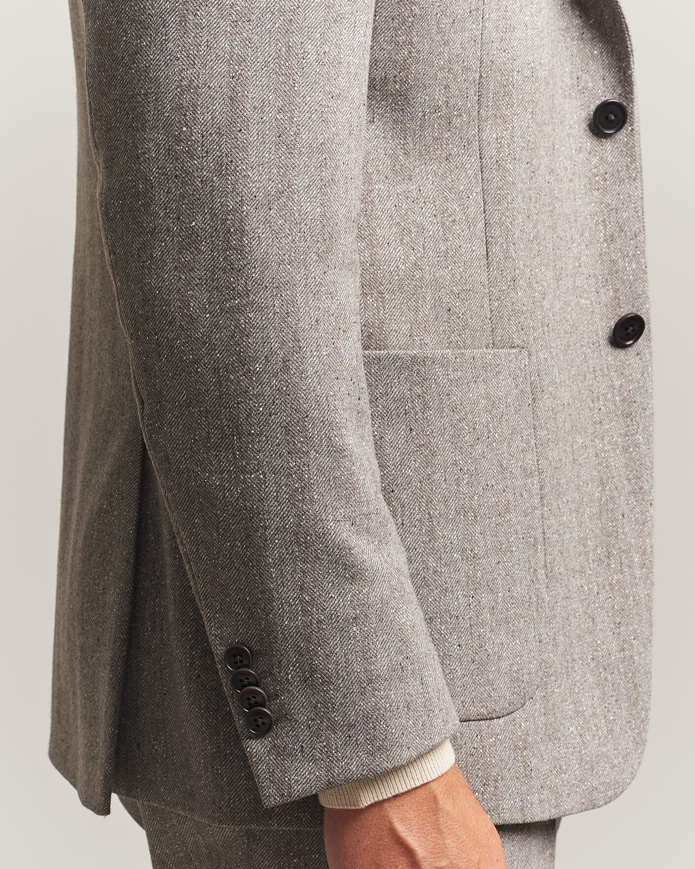 Uomini | Blazers | Tiger of Sweden | Justin Wool Donegal Suit Blazer Dark Stone
