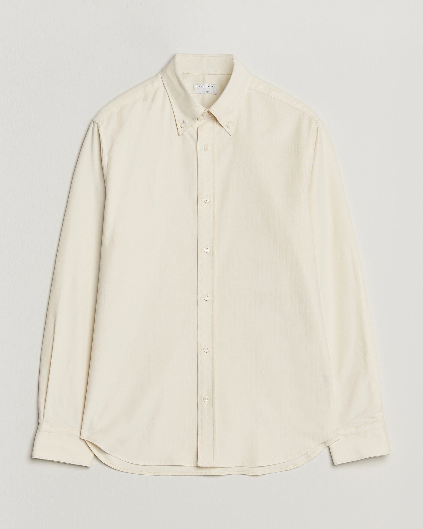 Uomini | Camicie | Tiger of Sweden | Bjorn Corduroy Shirt Cream White