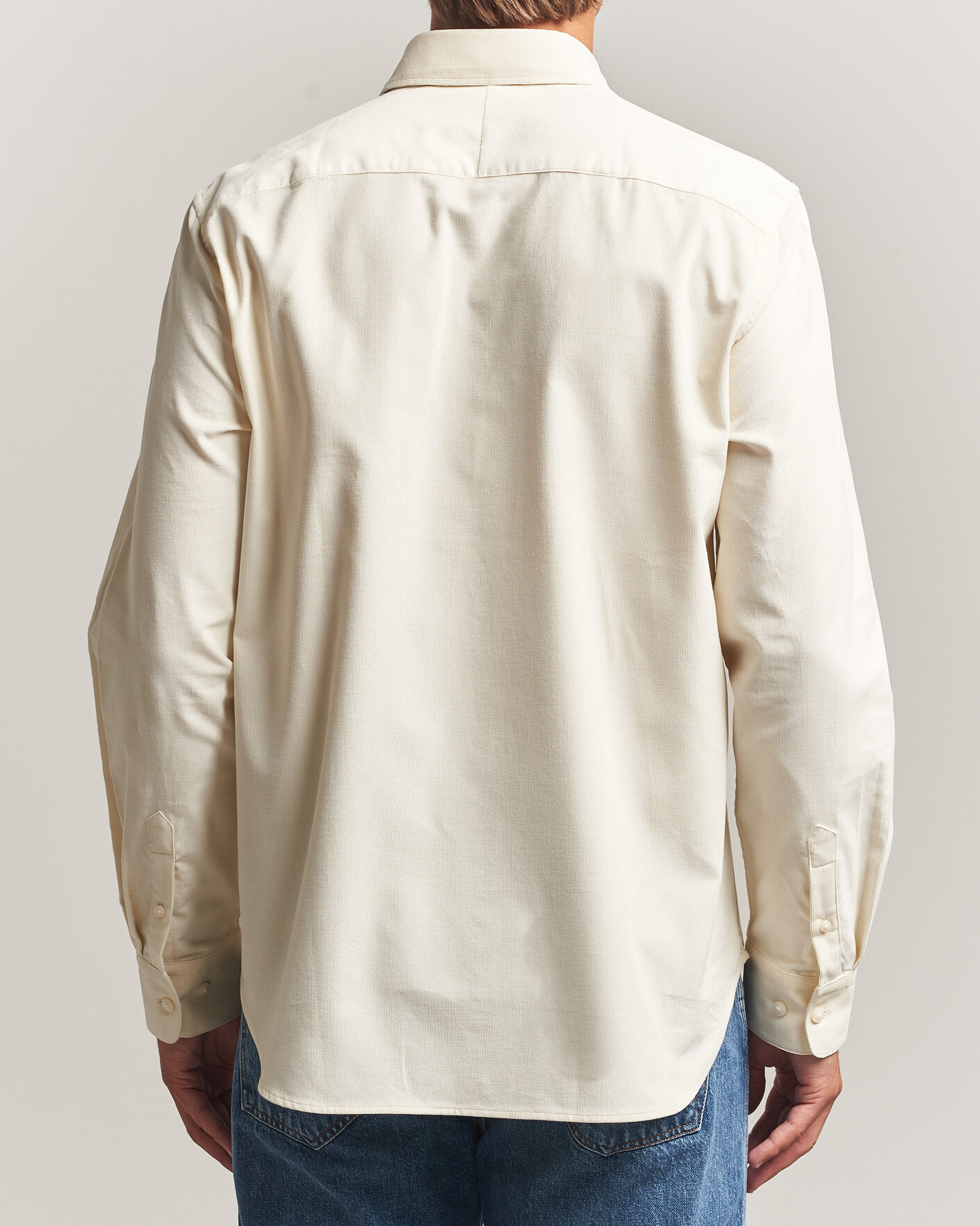 Uomini | Camicie | Tiger of Sweden | Bjorn Corduroy Shirt Cream White