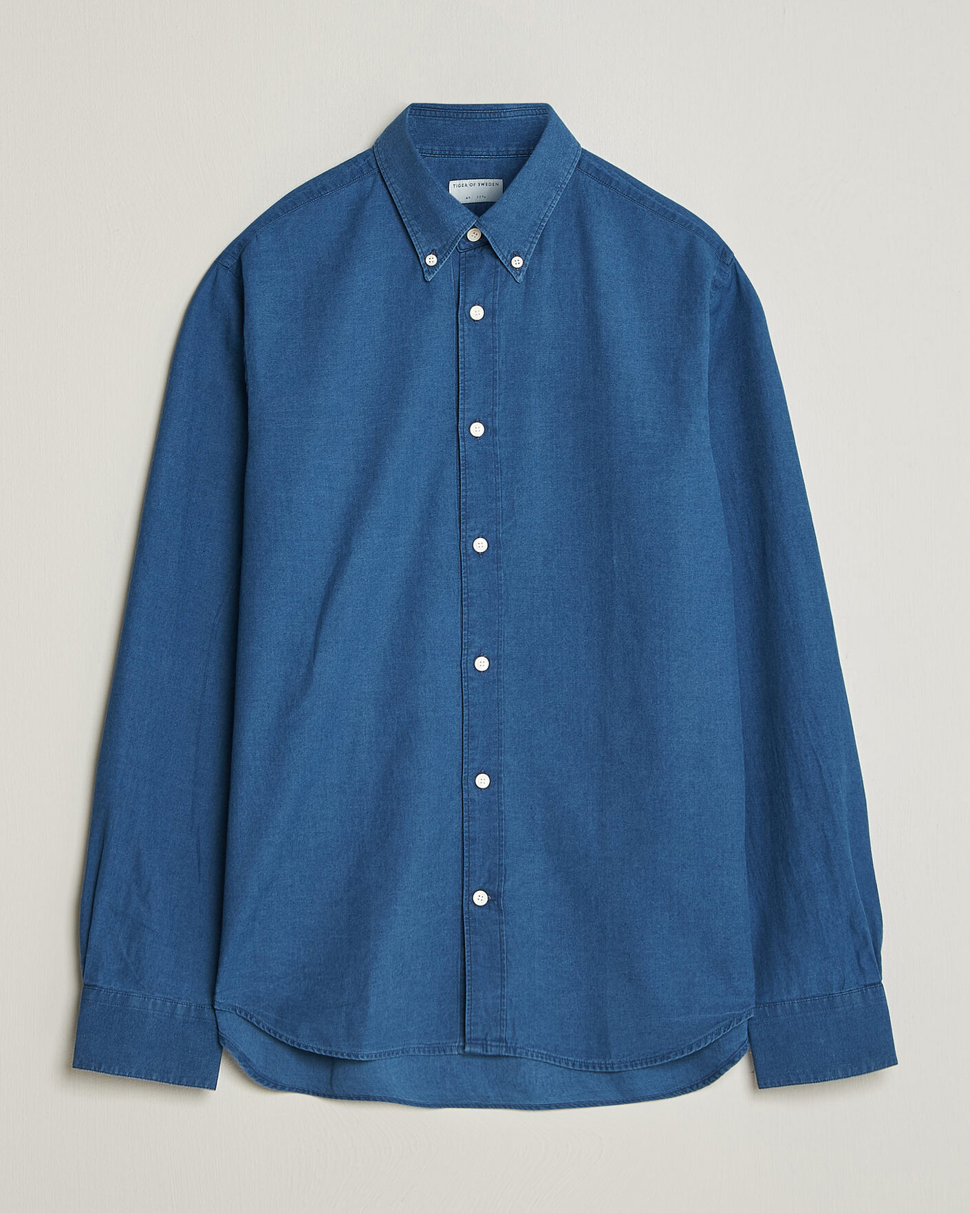 Uomini | Camicie | Tiger of Sweden | Bjorn Denim Shirt Blue